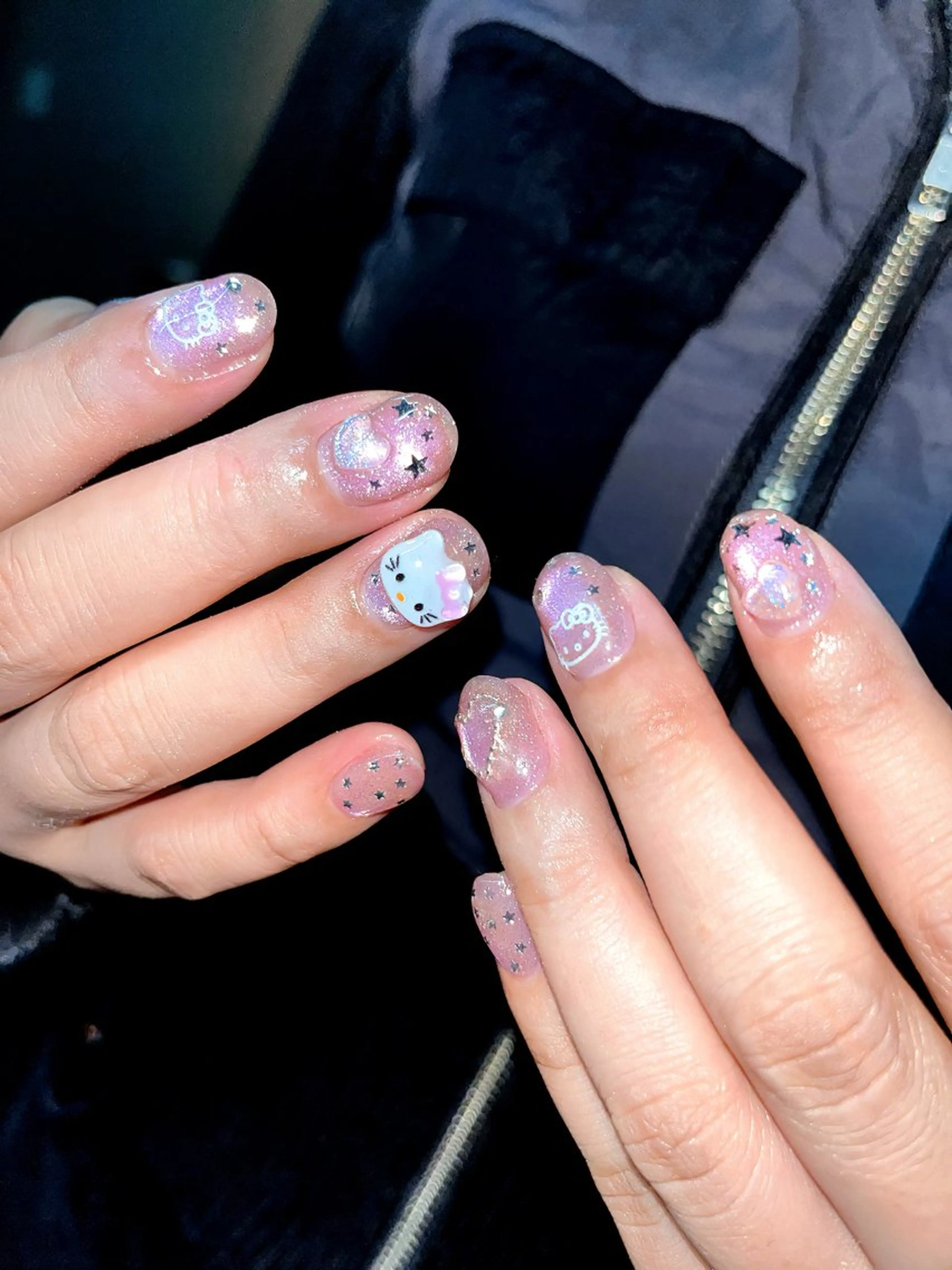 ネイル オーロラネイル チークネイル ハート ミラーネイル リボン ハンドネイル 🫧OPELIA NAIL渋谷🫧のネイルデザイン