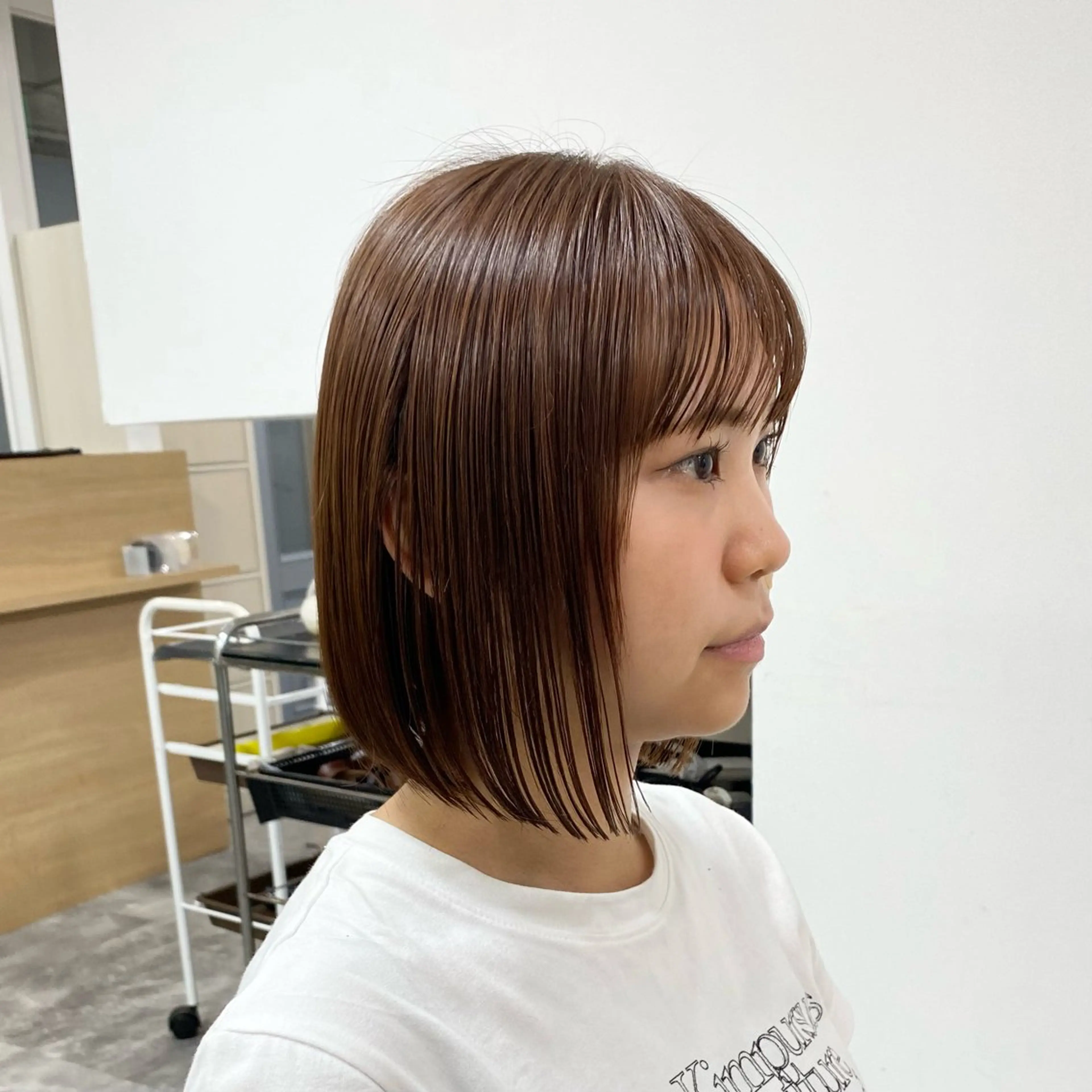 ミディアム カラー ボブ カット ヘアカラー トリートメント 髙橋建太/ ニュアンスパーマ✂️のヘアスタイル