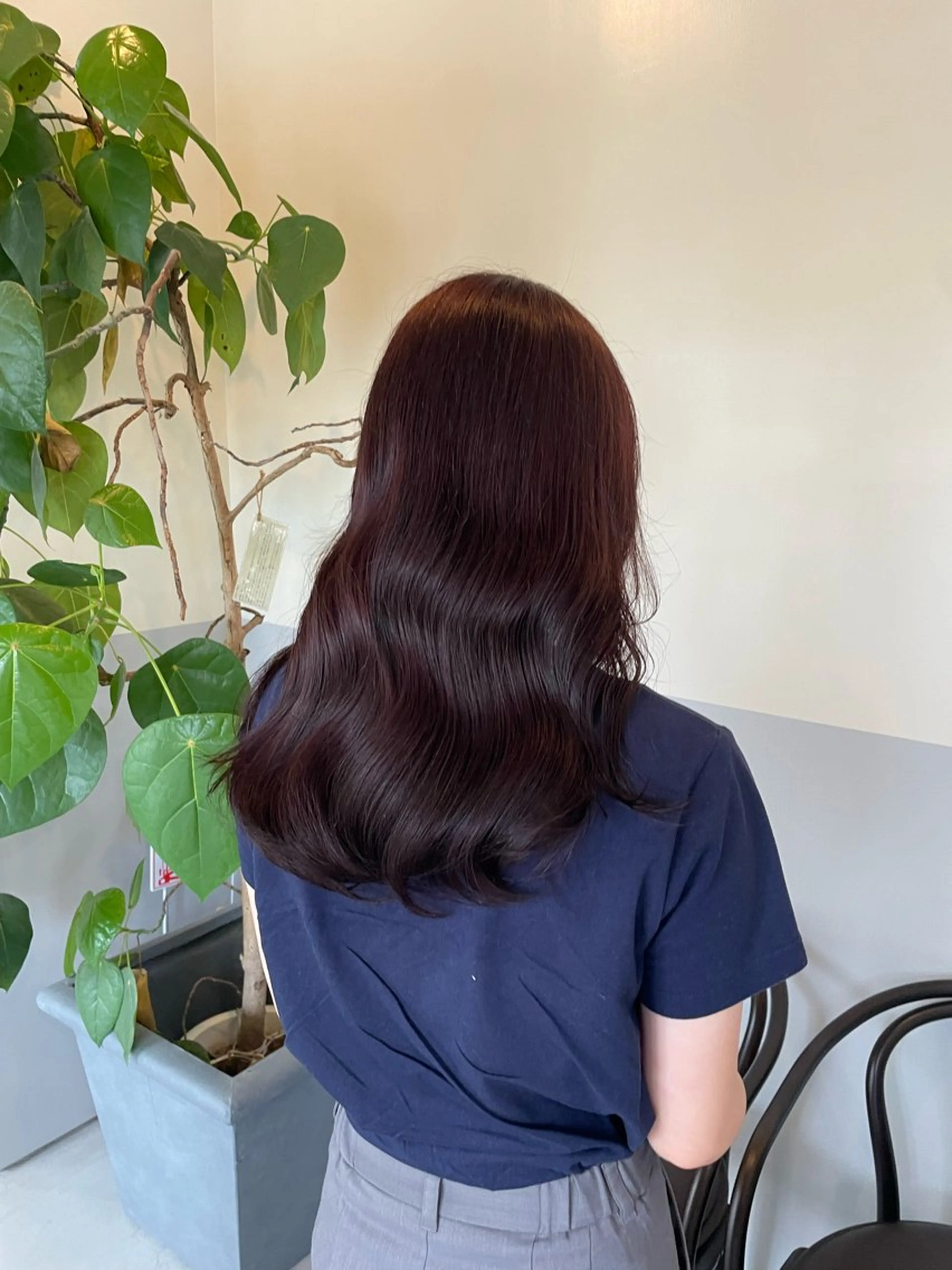カラー レッドカラー basho ノエ.／カットモデルのヘアスタイル