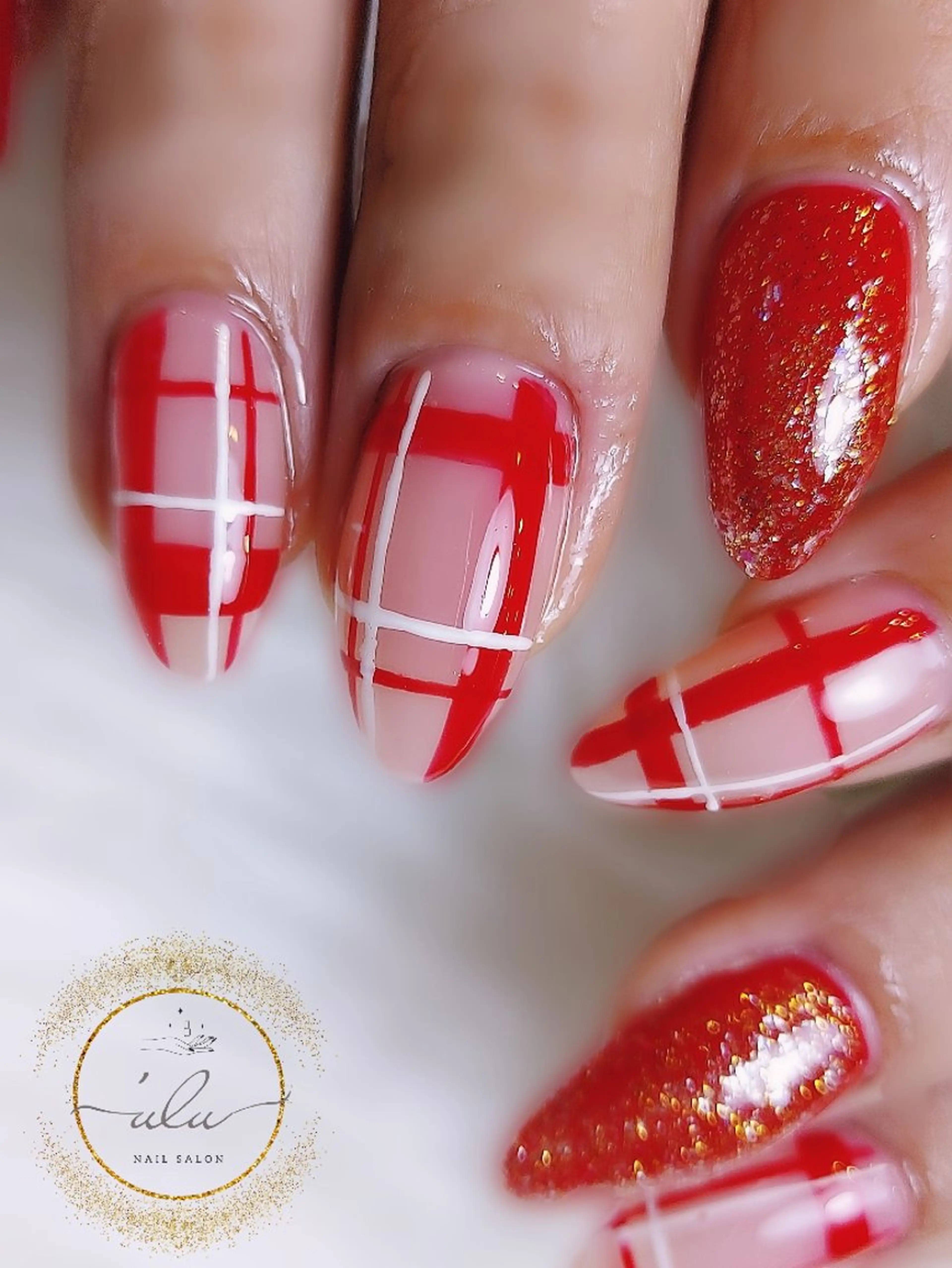 ネイル バレンタイン ハンドネイル Nailsalon 'uluのネイルデザイン