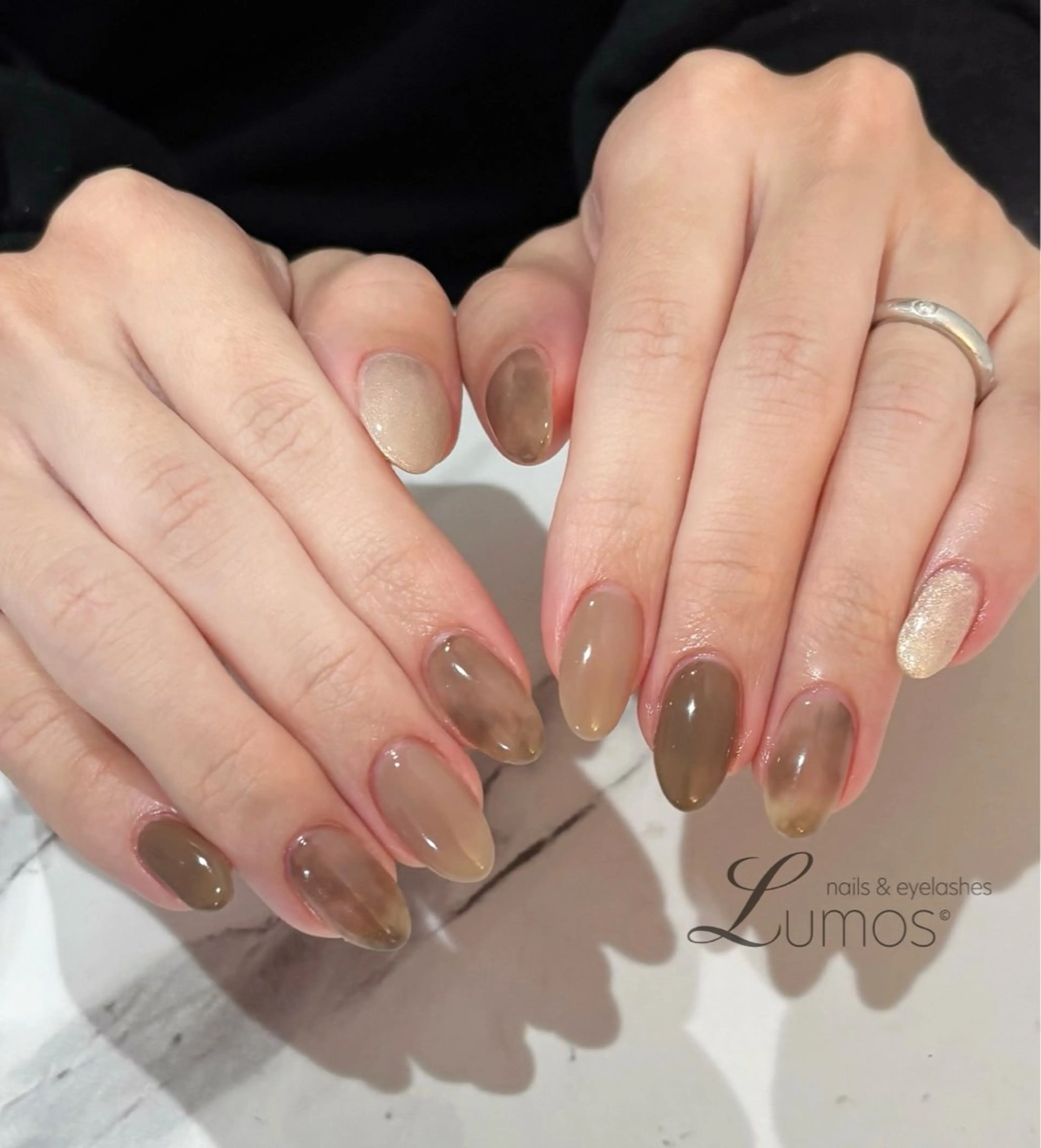 ネイル シンプルネイル Lumos  nails&eyelashes 桜川所属・Lumos Rikaのネイルデザイン