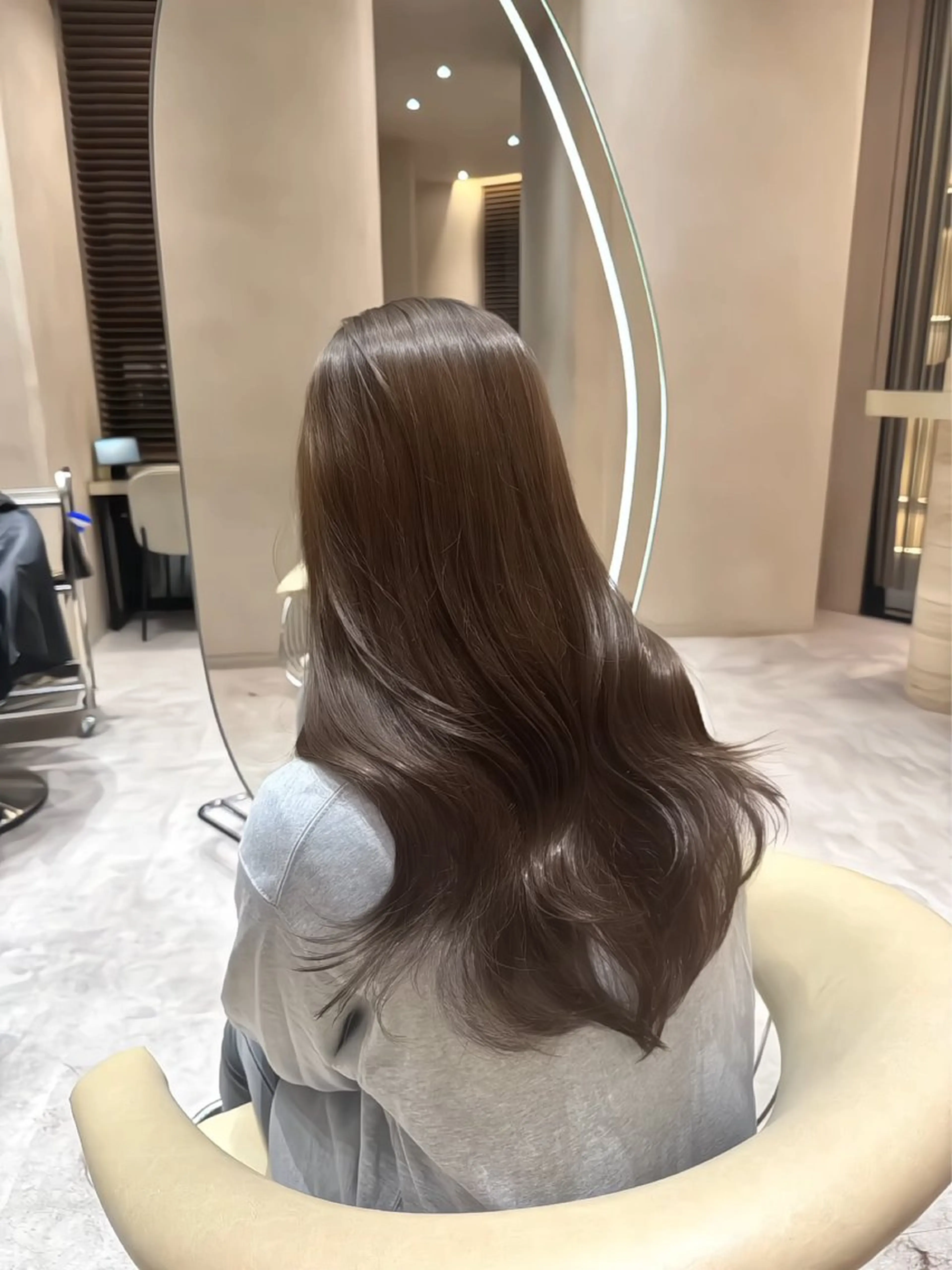 セミロング カット ヘアカラー トリートメント 1HAVANA所属・韓国ヘア/ベージュ カラー/髪質改善/涼のヘアスタイル