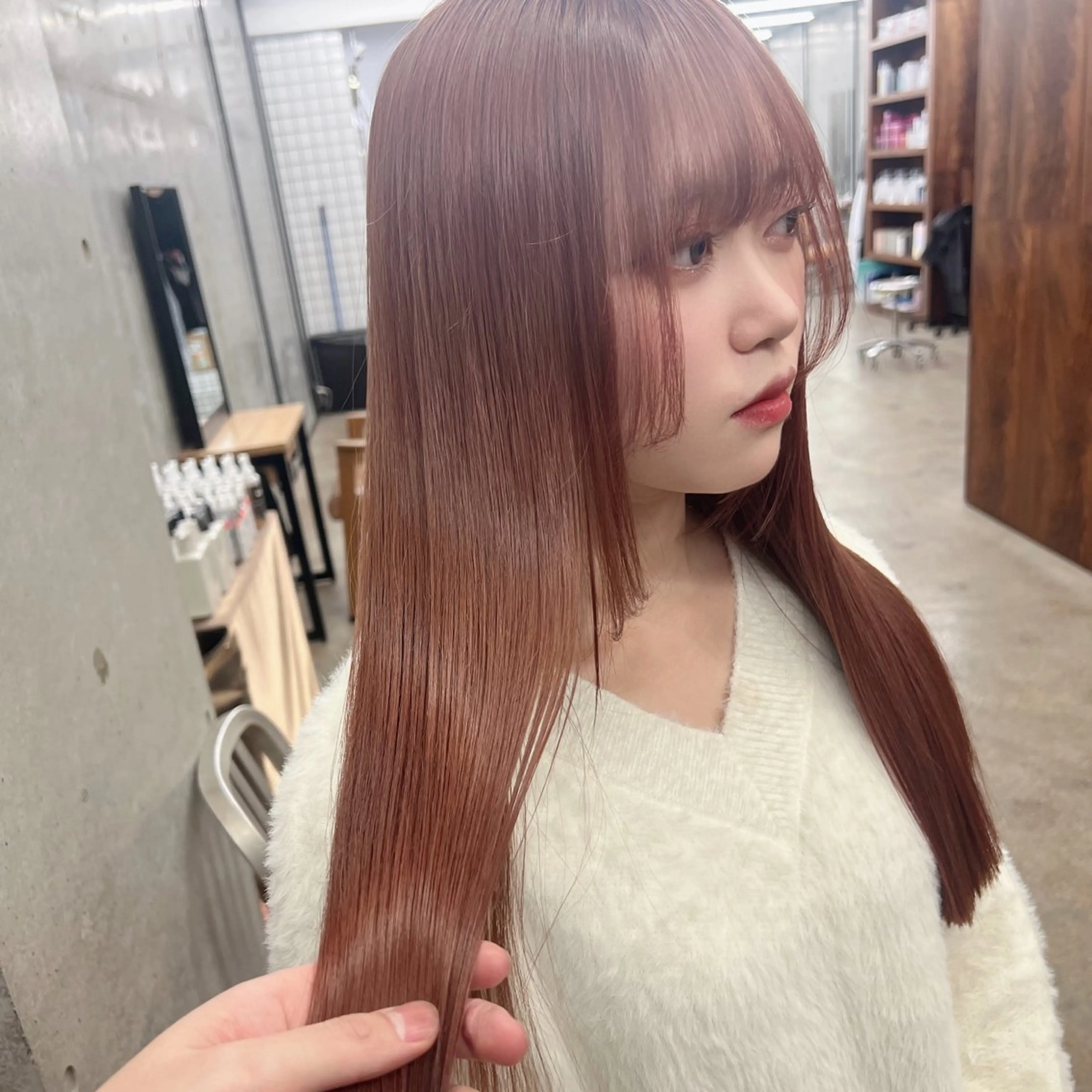 ロング カット ヘアカラー トリートメント 🍂顔まわりカットと ミルクティー🍼翔太のヘアスタイル
