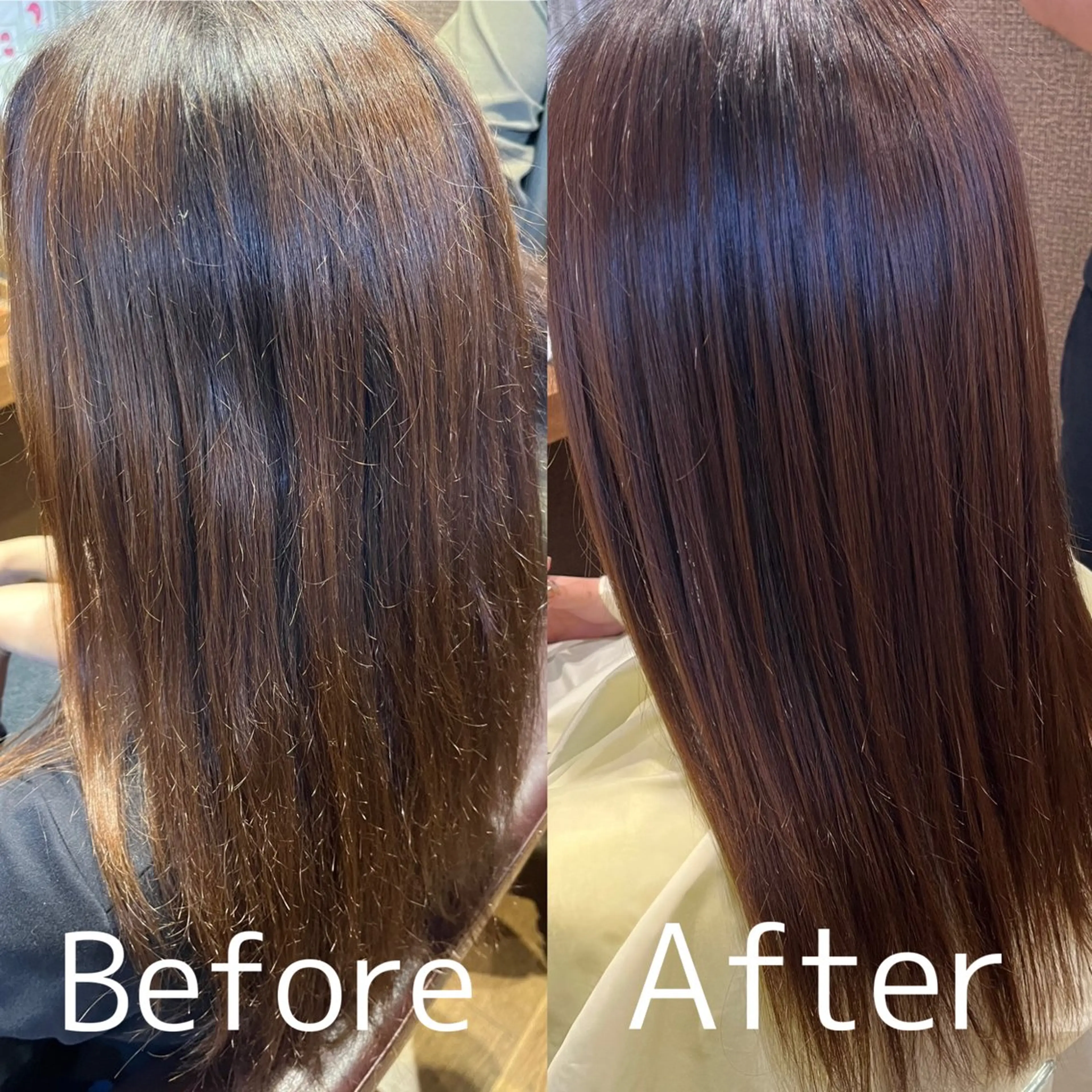 セミロング 髪質改善 ヘアケアベースウィズ所属・柳川 玲也のヘアスタイル