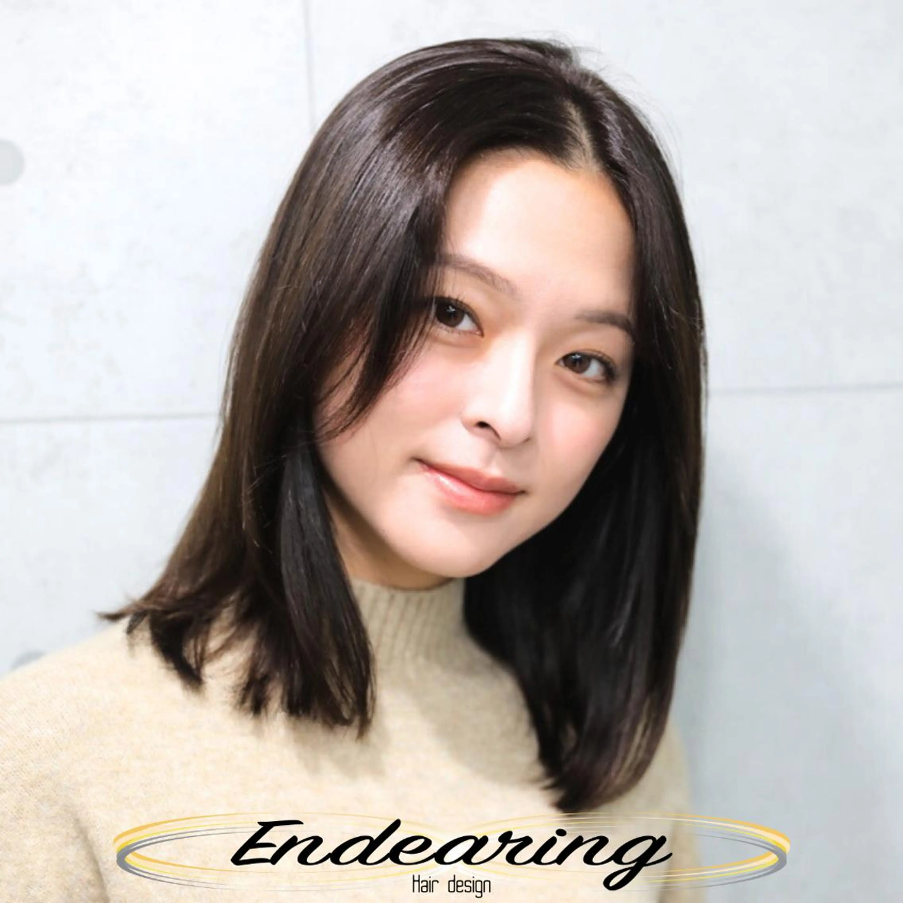 カラー 黒髪 透明感カラー ダークグレー カット トリートメント Endearing 銀座/レイヤーカットのヘアスタイル