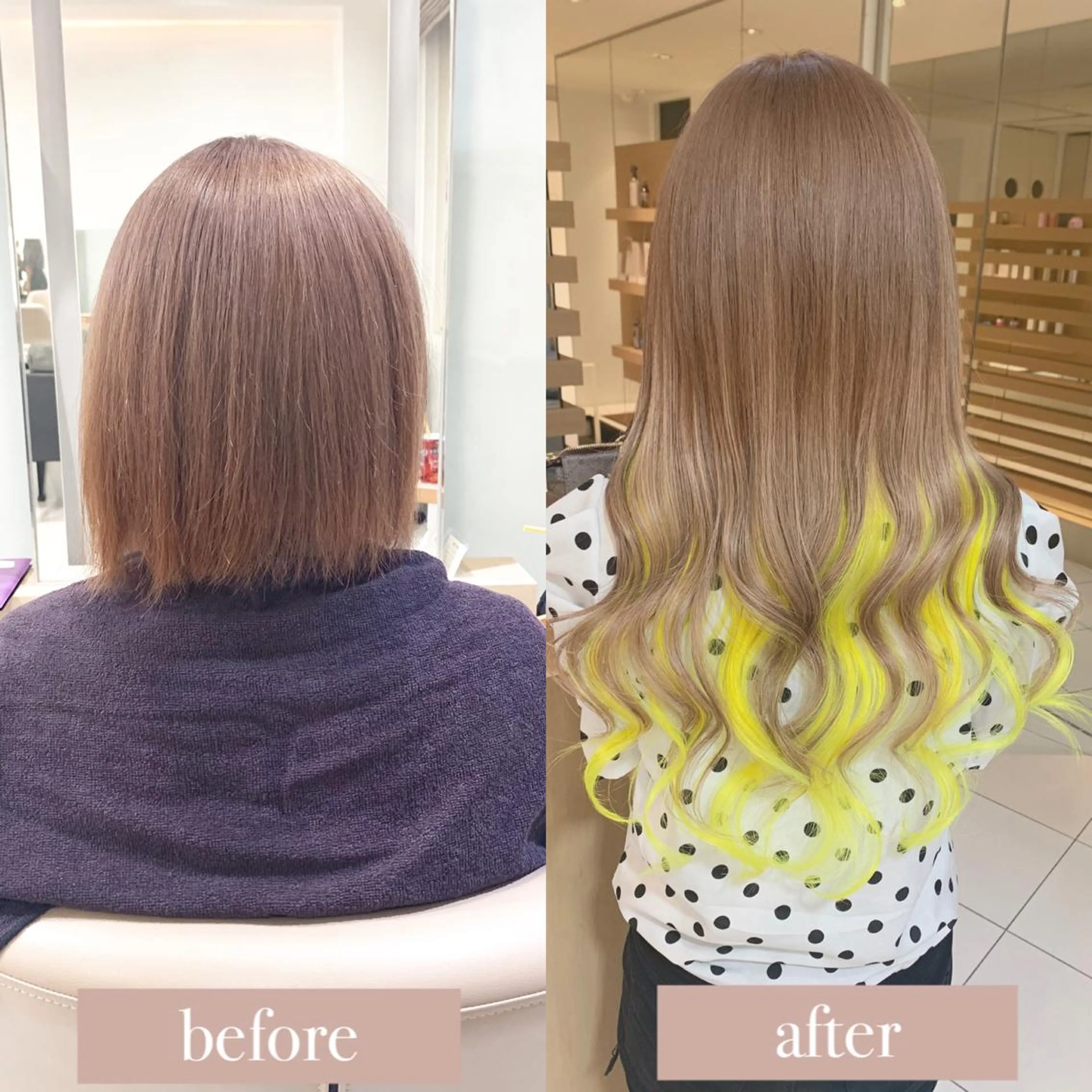 セミロング カラー シールエクステ エクステ エクステ　ユノキ リョウタのヘアスタイル