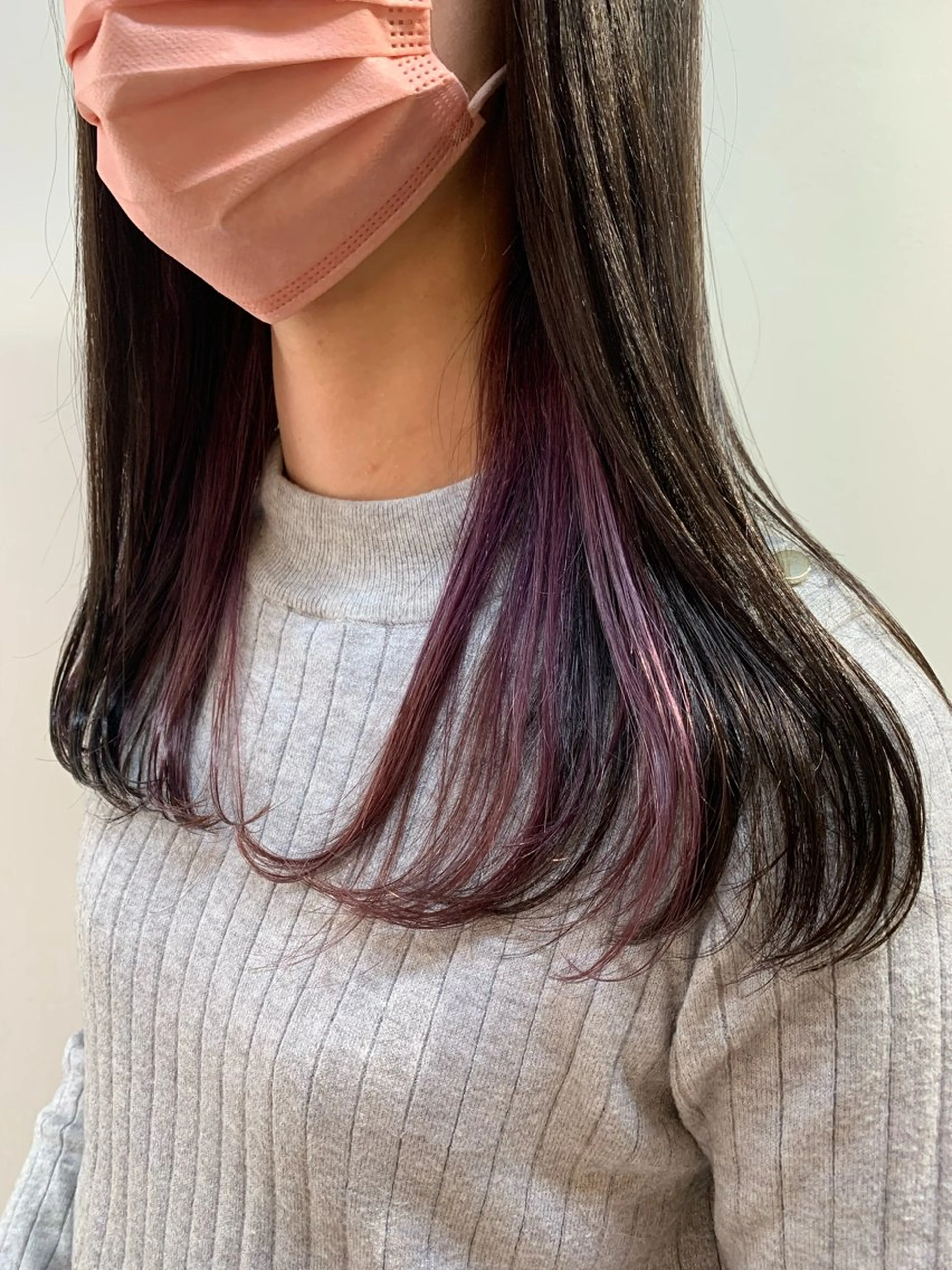 ロング カラー イヤリングカラー カット ヘアカラー トリートメント 髪質改善/艶髪カラー 関野文也のヘアスタイル