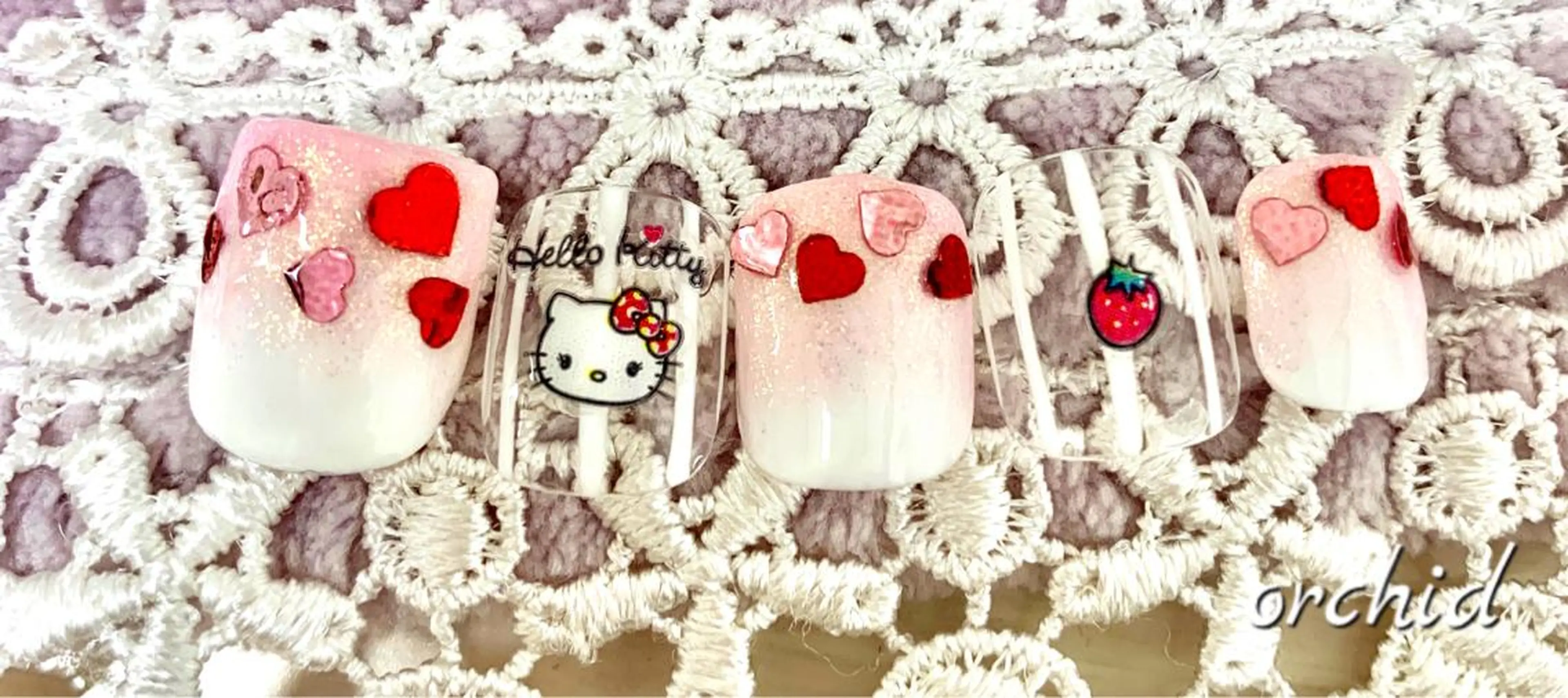ネイル 春ネイル フットネイル orchid ♡オーキッドのネイルデザイン