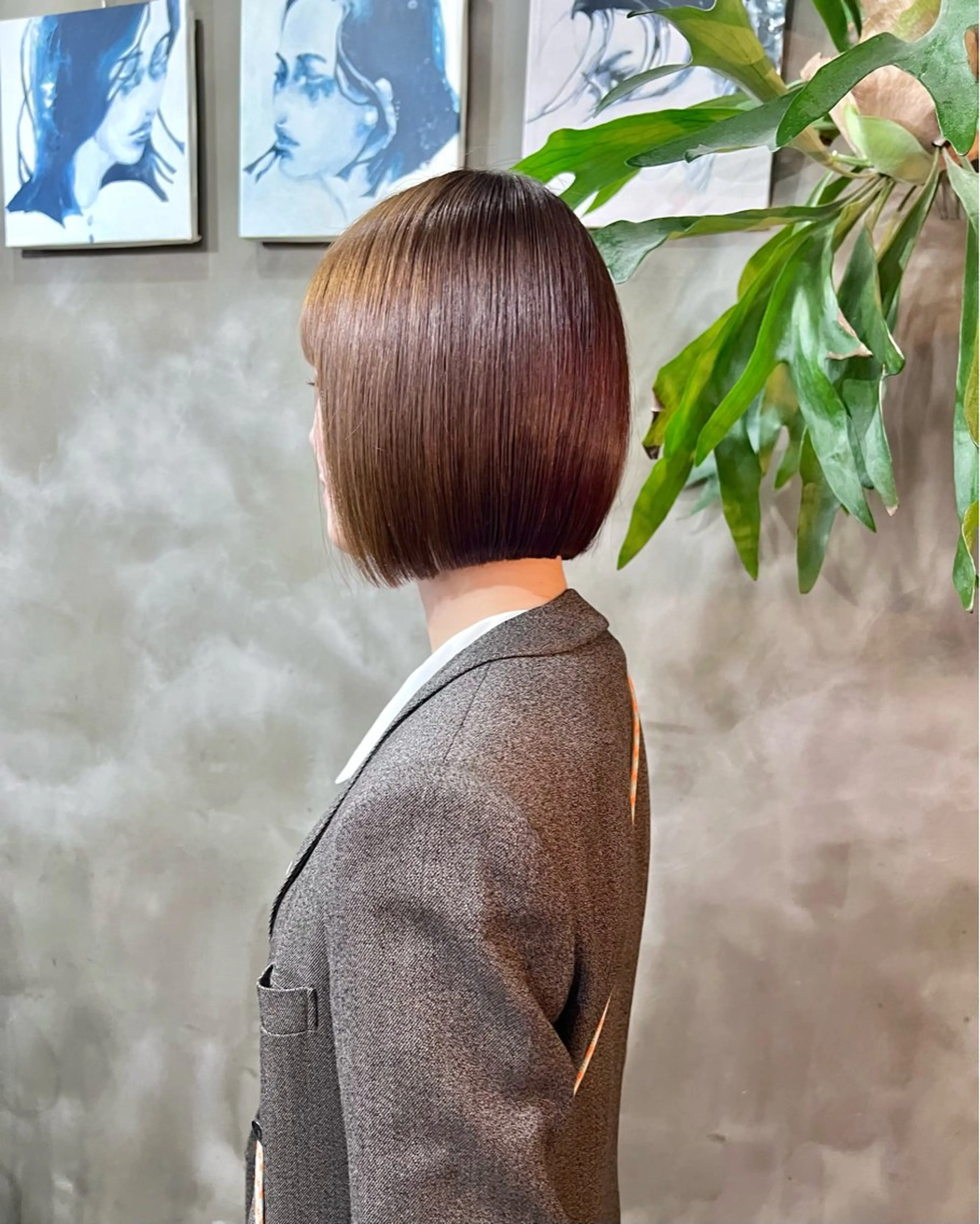 ミディアム カラー カット ヘアカラー トリートメント 木村陸弥 透明感/赤み消しのヘアスタイル