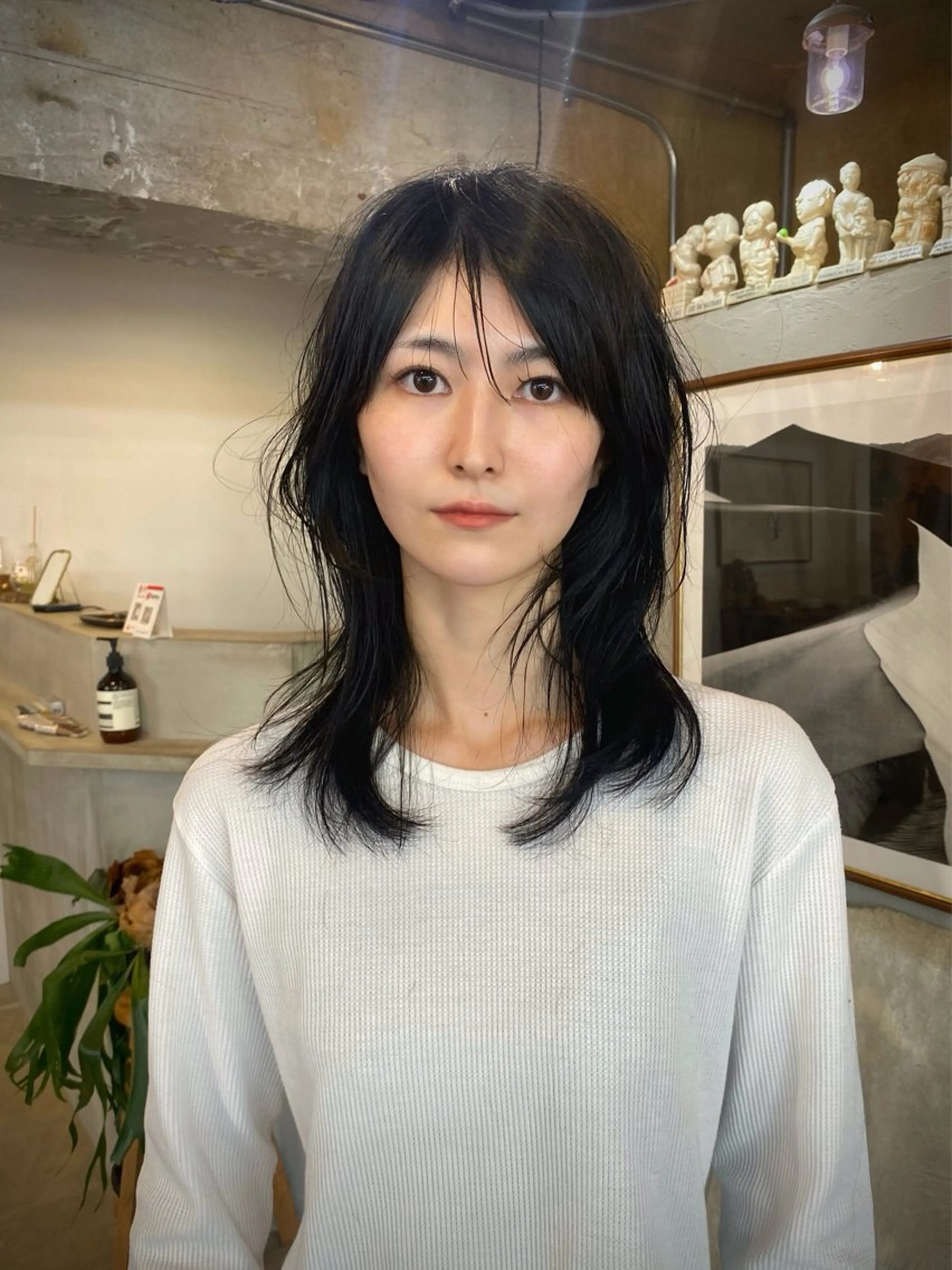 ミディアム カラー カット ヘアカラー KEI gattacaのヘアスタイル