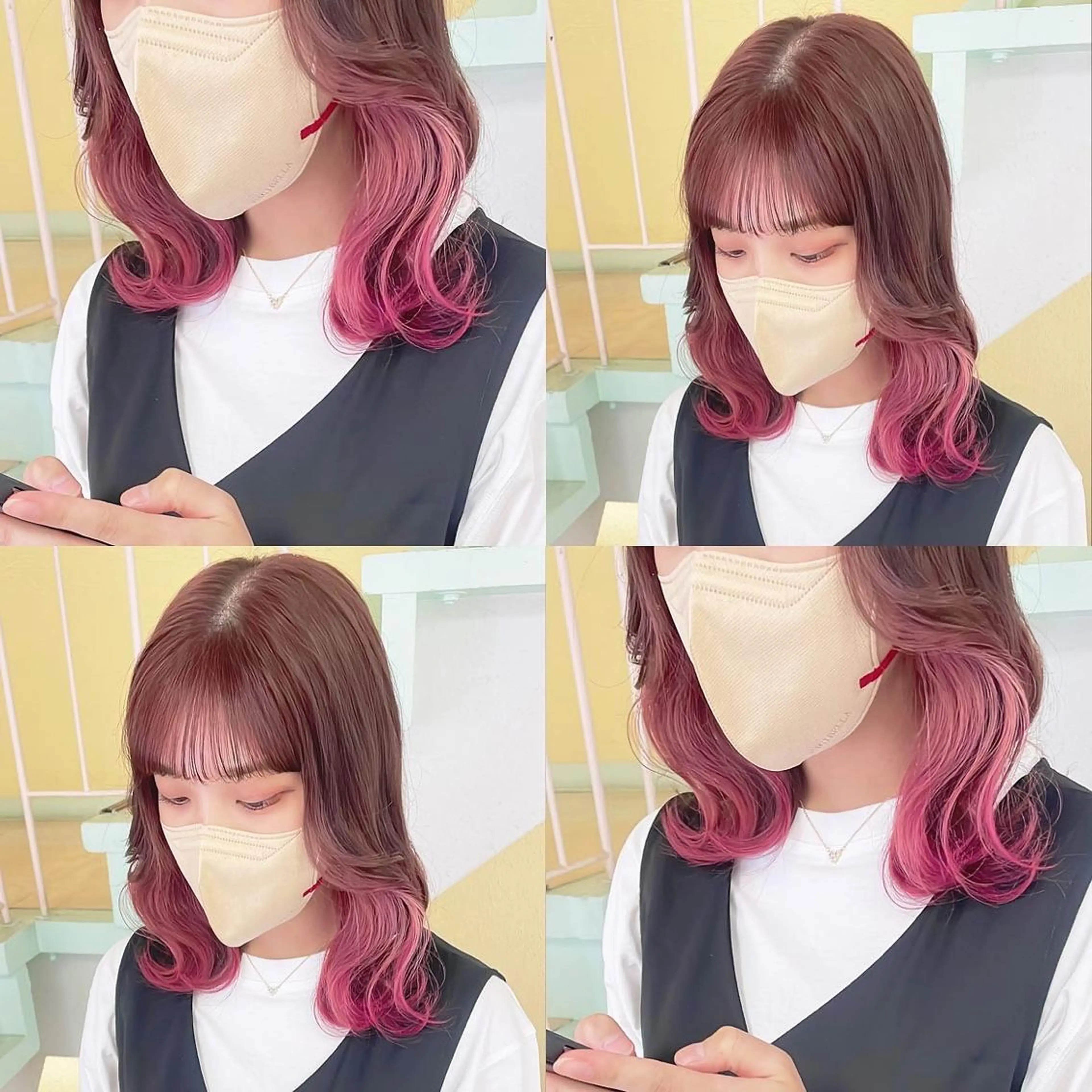 カラー ヘアカラー トリートメント 渋谷:インナーカラー ／🍒エリカ🍒のヘアスタイル