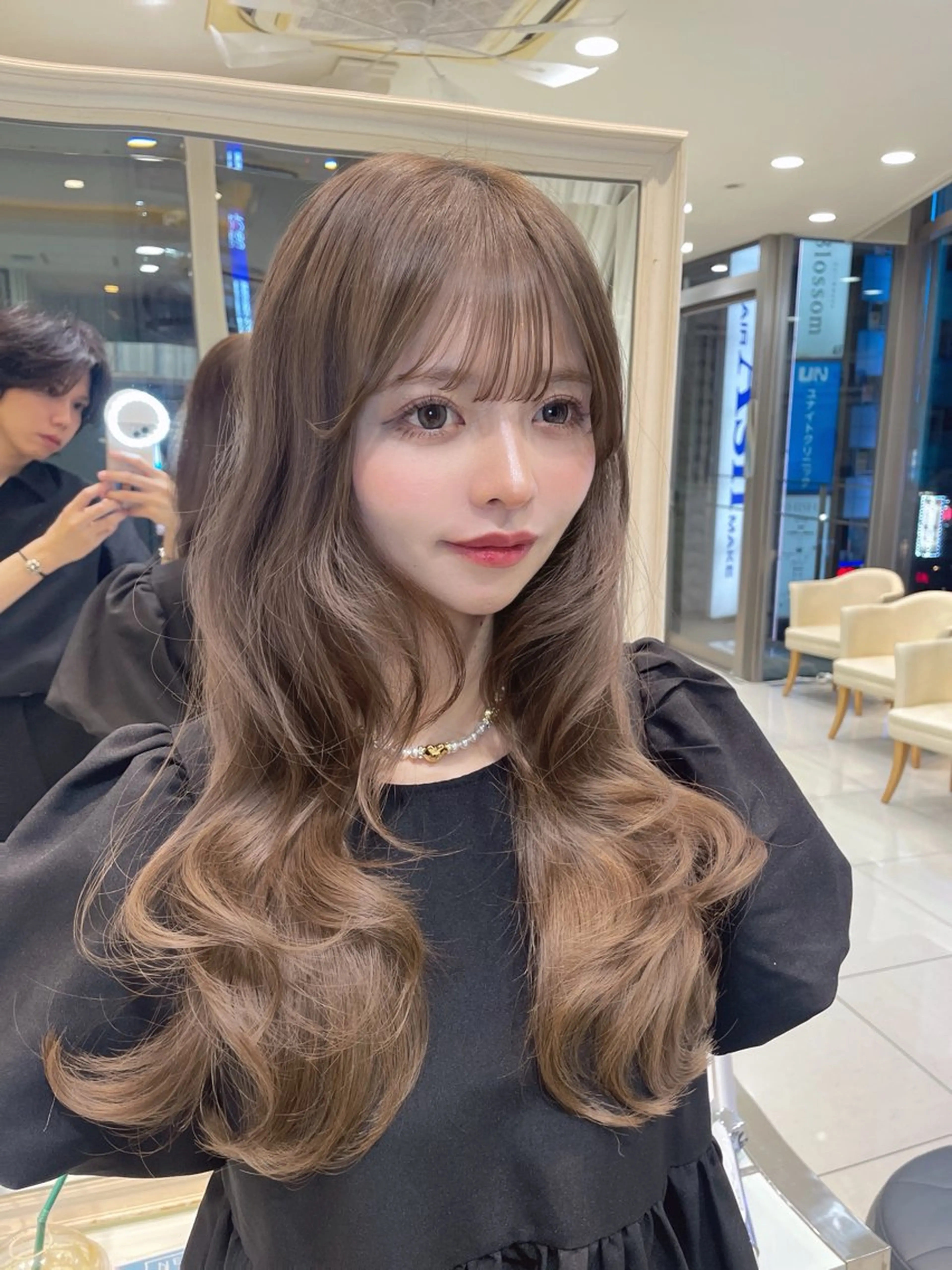 ロング カット ヘアカラー トリートメント 💗ブリーチなし 透け感💗徳井はやとのヘアスタイル