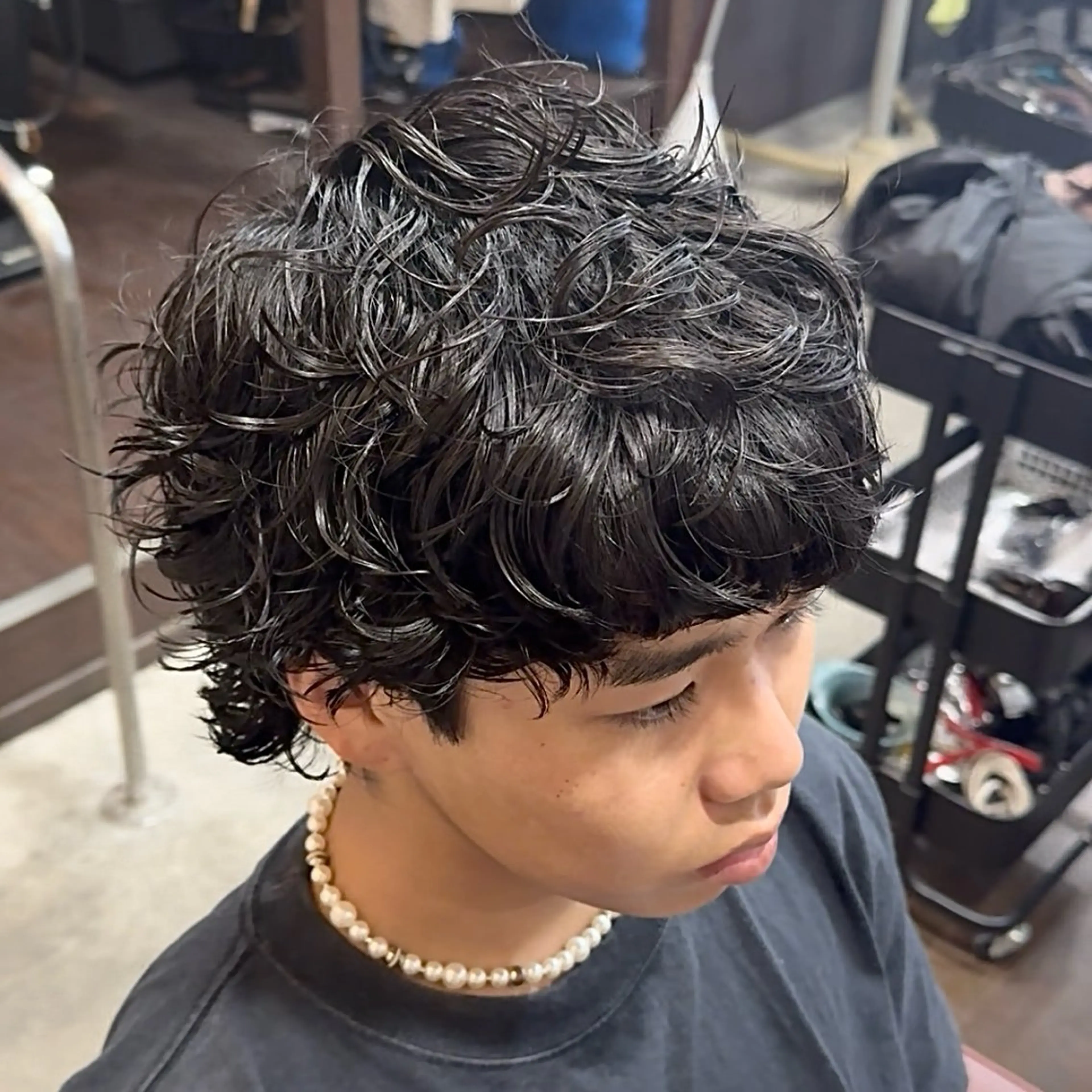 パーマ メンズ メンズウルフカット ウルフカット カット パーマ メンズ特化|パーマ| RYUのヘアスタイル
