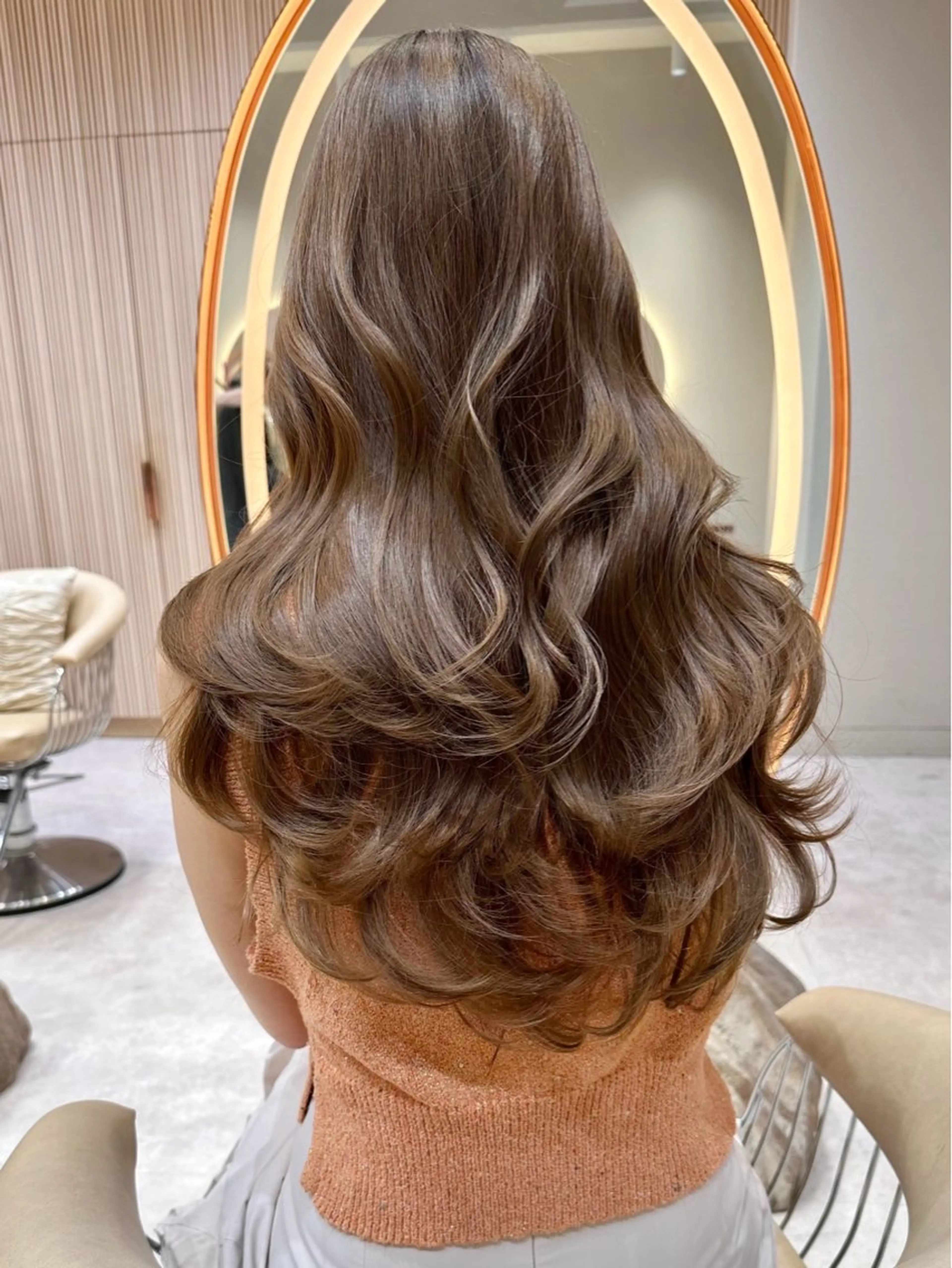 ロング カラー カット ヘアカラー トリートメント レイヤー/韓国 ハイトーン興津史弥のヘアスタイル