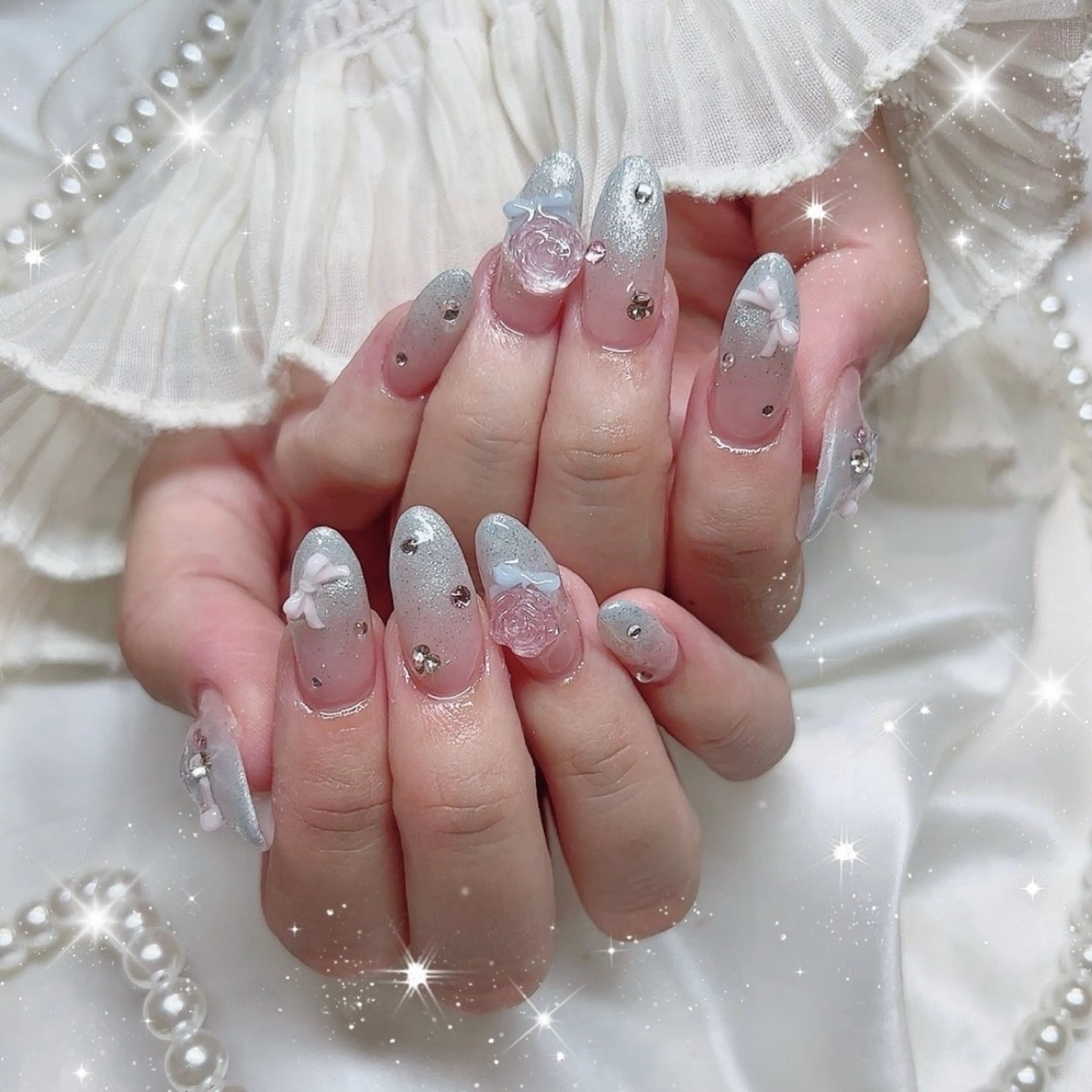 セミロング 韓国風ヘア ハンドネイル nail salon  sissy所属・sissy yukaのネイルデザイン