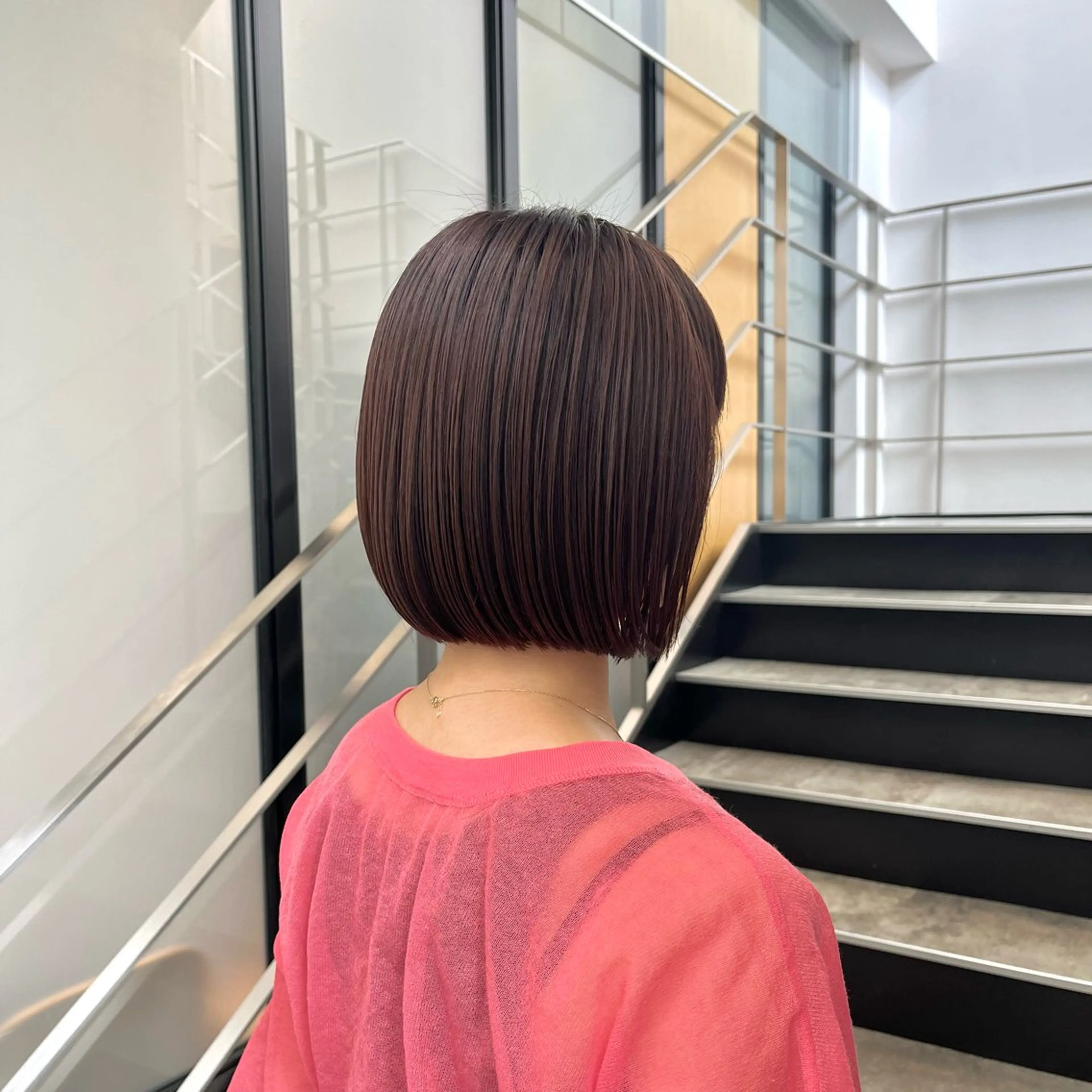 ミディアム カラー カット ヘアカラー GO TODAY SHAiRE SALON 原宿本店所属・ボブ/レイヤー/ ハッシュカット/河内のヘアスタイル