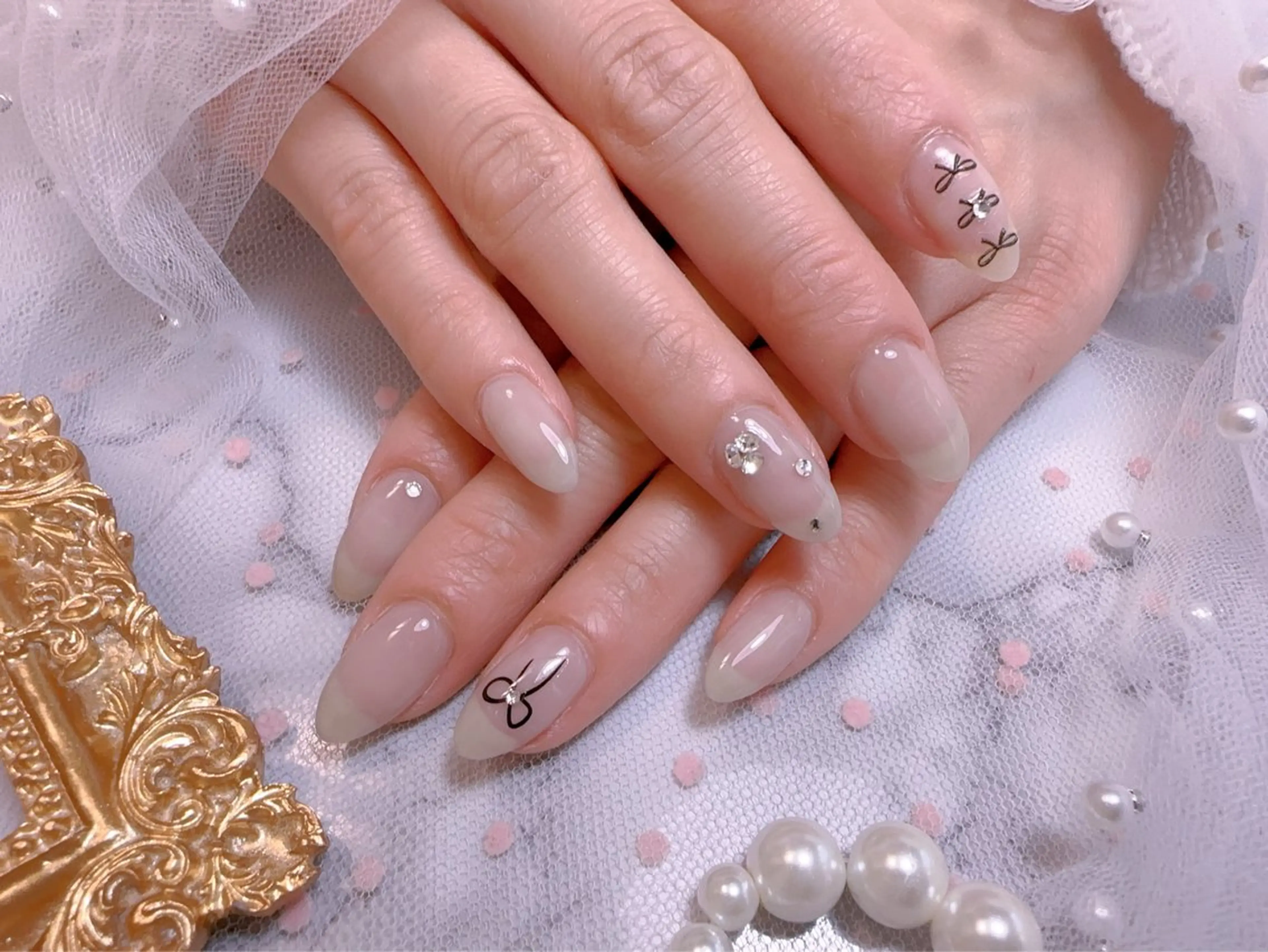 ネイル オーロラネイル フットネイル 韓国ネイル ラメ(グリッター) ラメグラデーション ハンドネイル Belle nail salon 新小岩のネイルデザイン