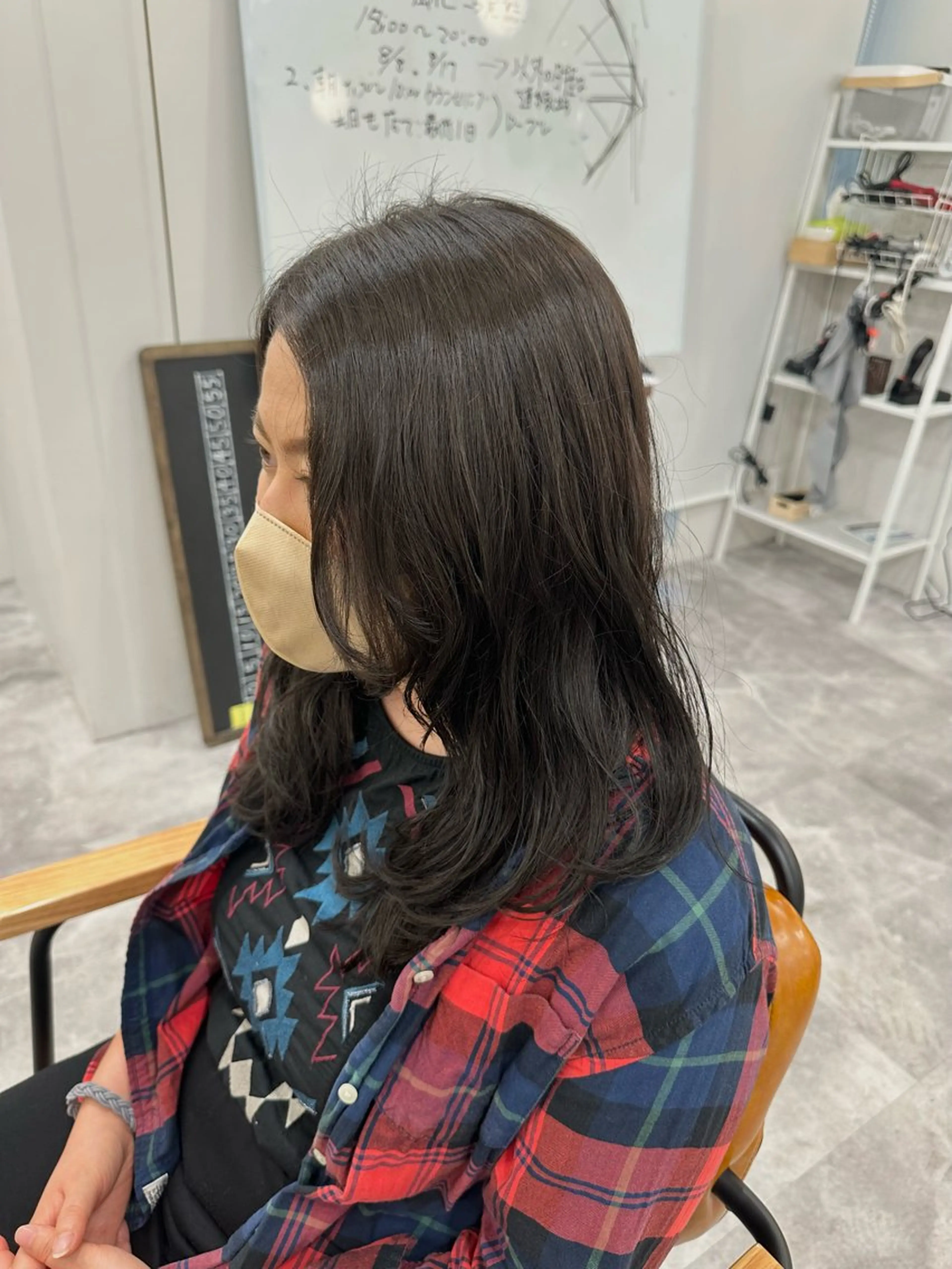セミロング カラー カット ヘアカラー ROPE🫧 フウカのヘアスタイル