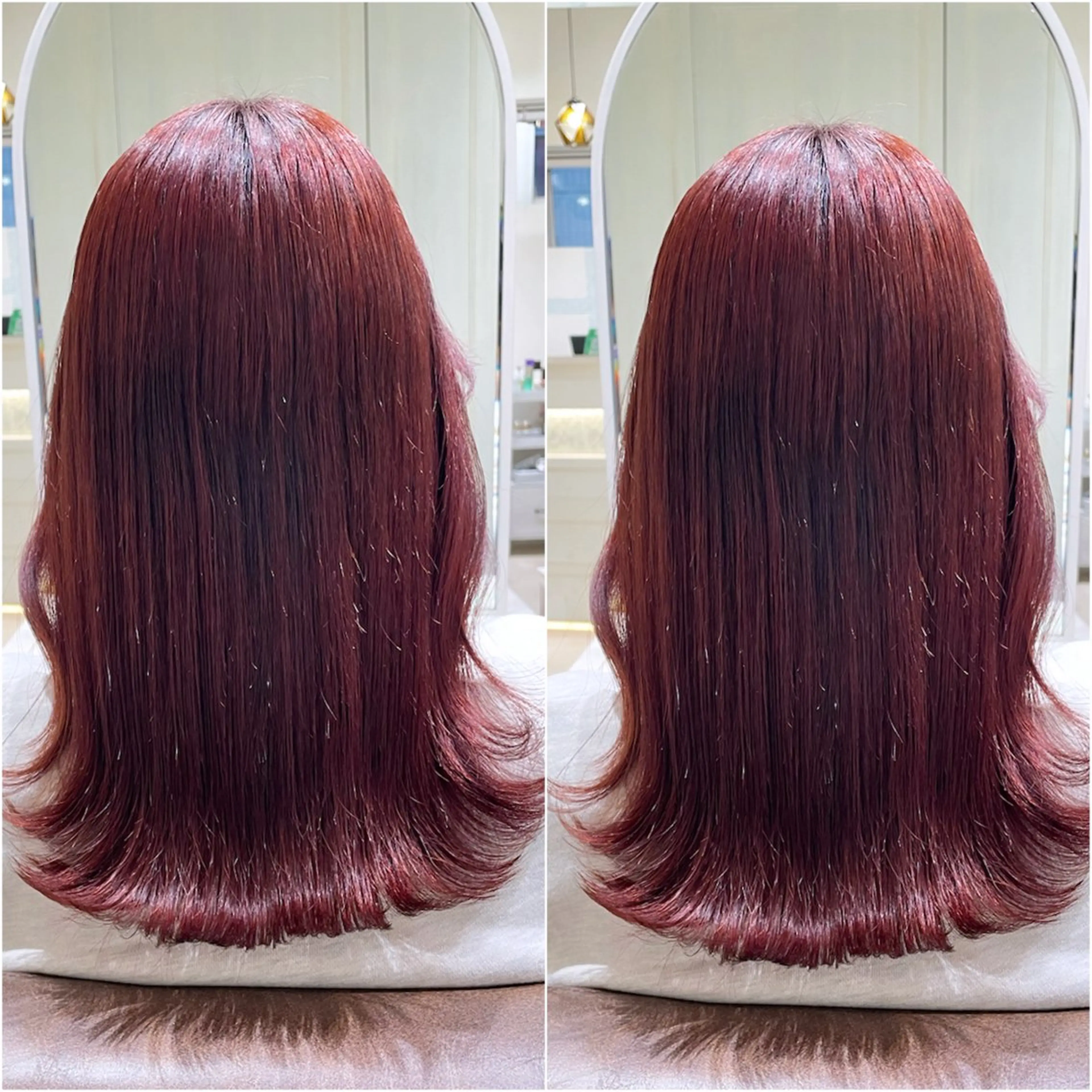 セミロング カラー 艶カラー🩵中久保 舞優🩵のヘアスタイル