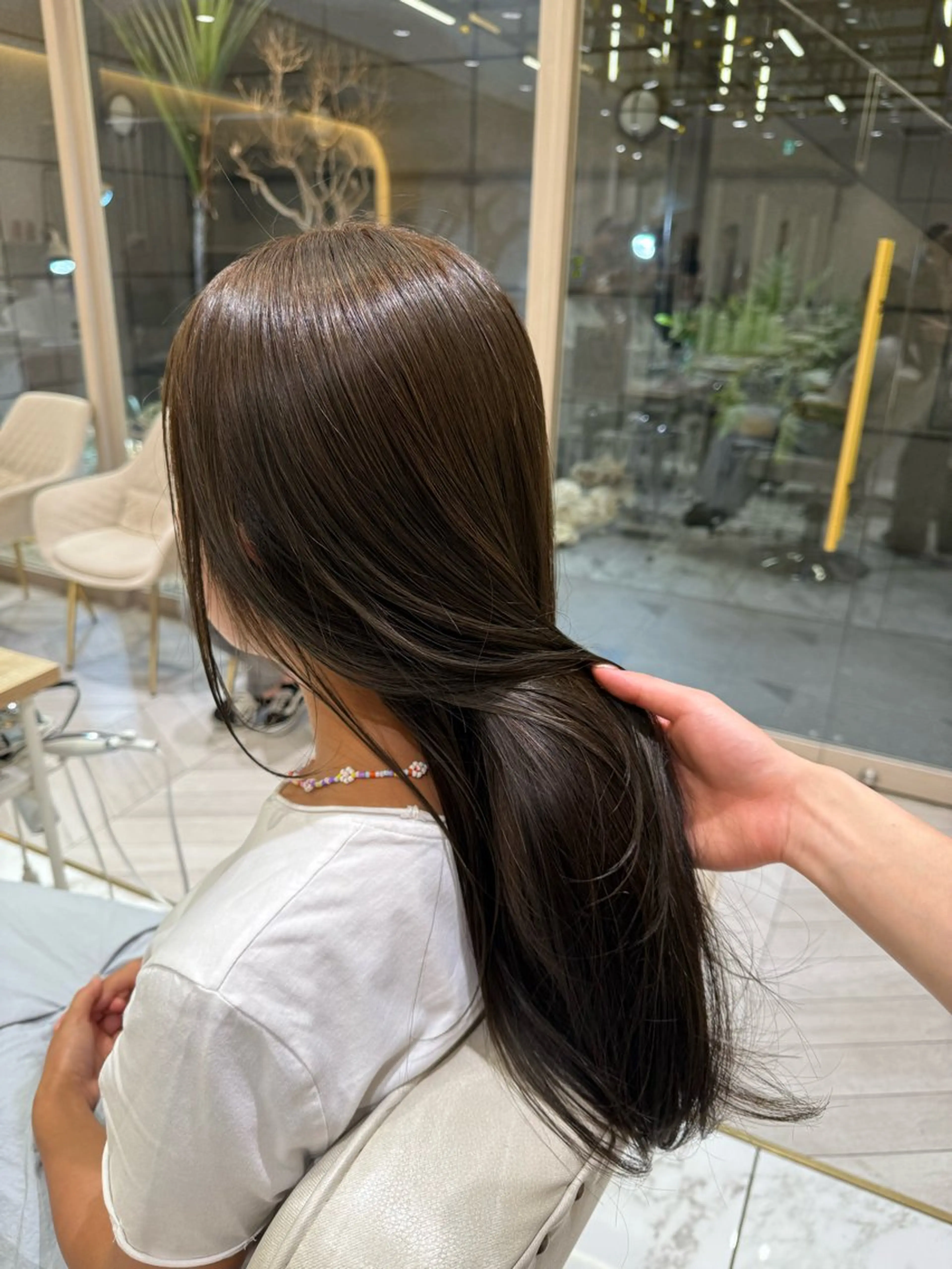 ロング カット ヘアカラー トリートメント hina☺︎ 髪質改善/ストレートのヘアスタイル