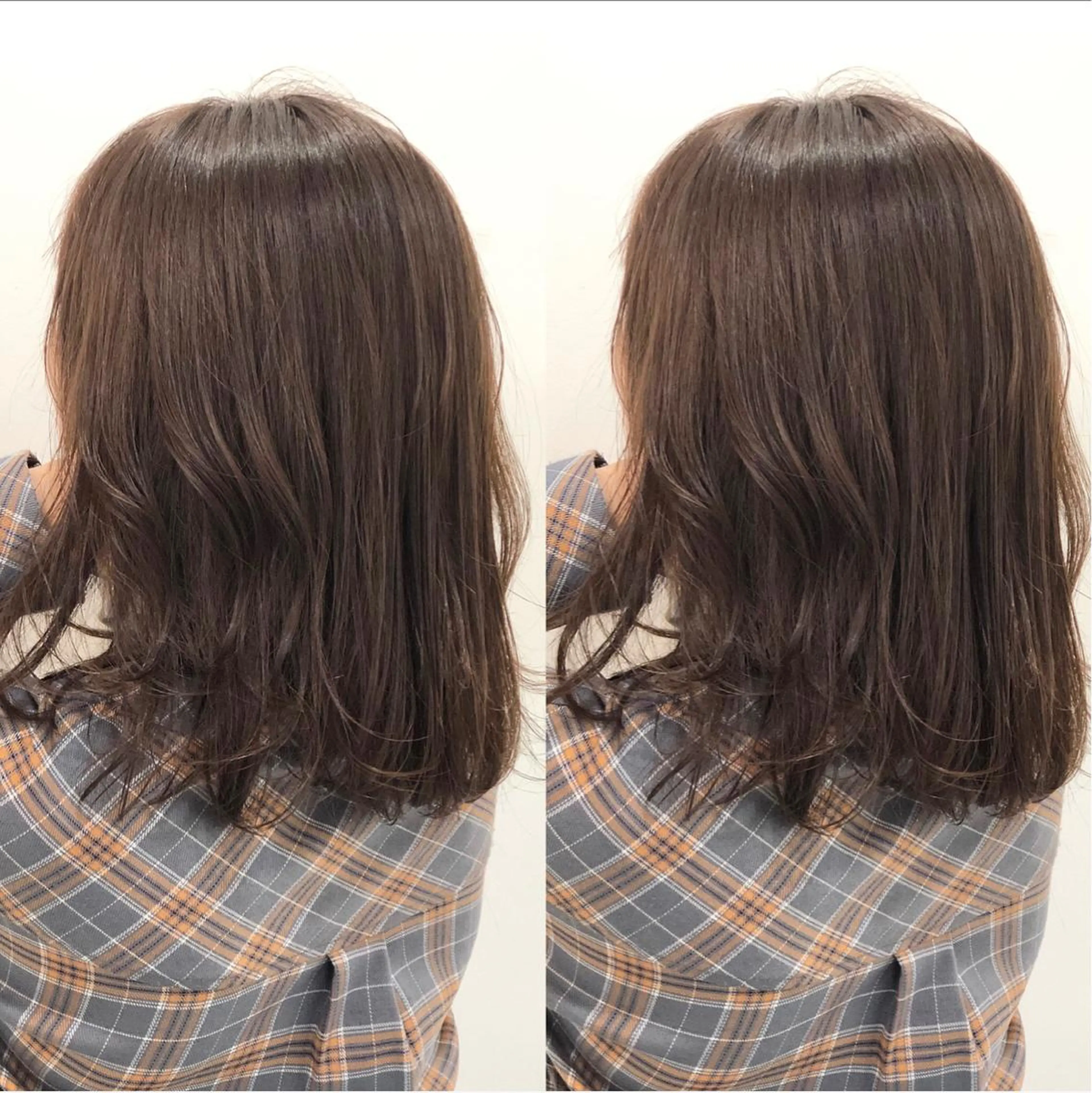 ミディアム カラー ブリーチ ブラウンカラー ケアカラー 透明感カラー ダブルカラー 韓国ヘア🤍 NATSUNEのヘアスタイル