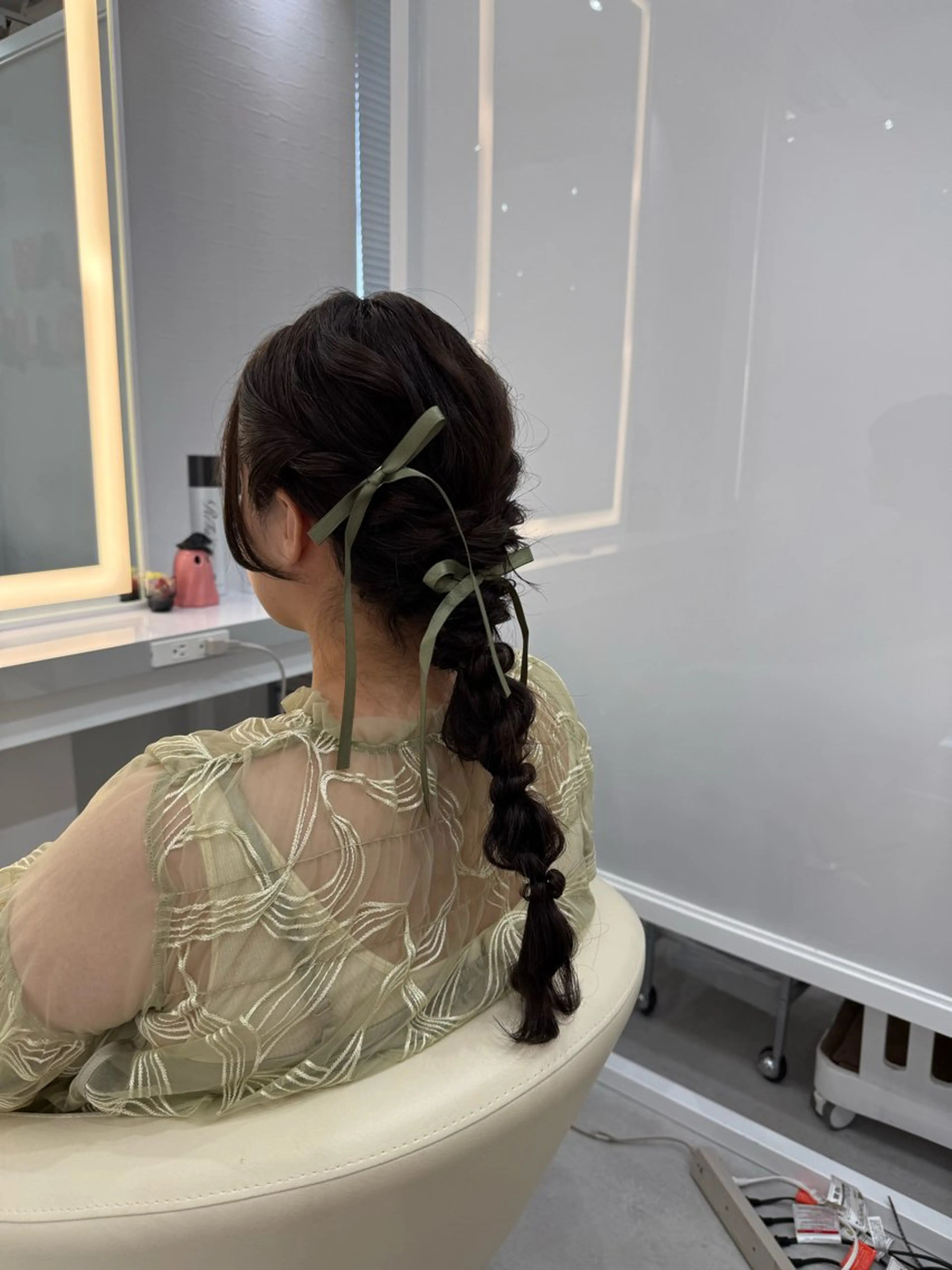 セミロング R/🎀 ヘアセット・艶カラーのヘアスタイル