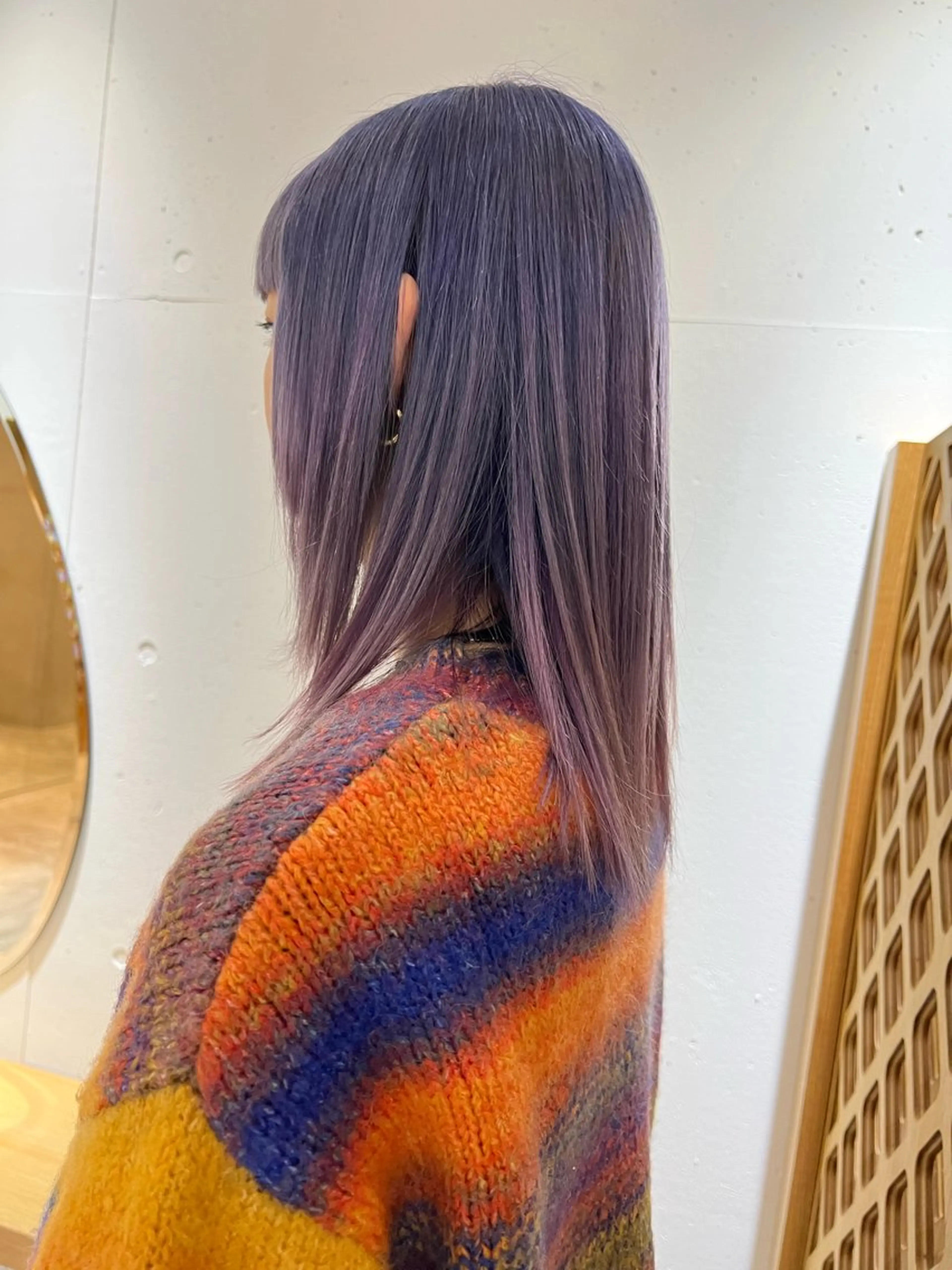 ミディアム カラー 色落ち可愛い艶ハイト ーン🧊AZUKIのヘアスタイル