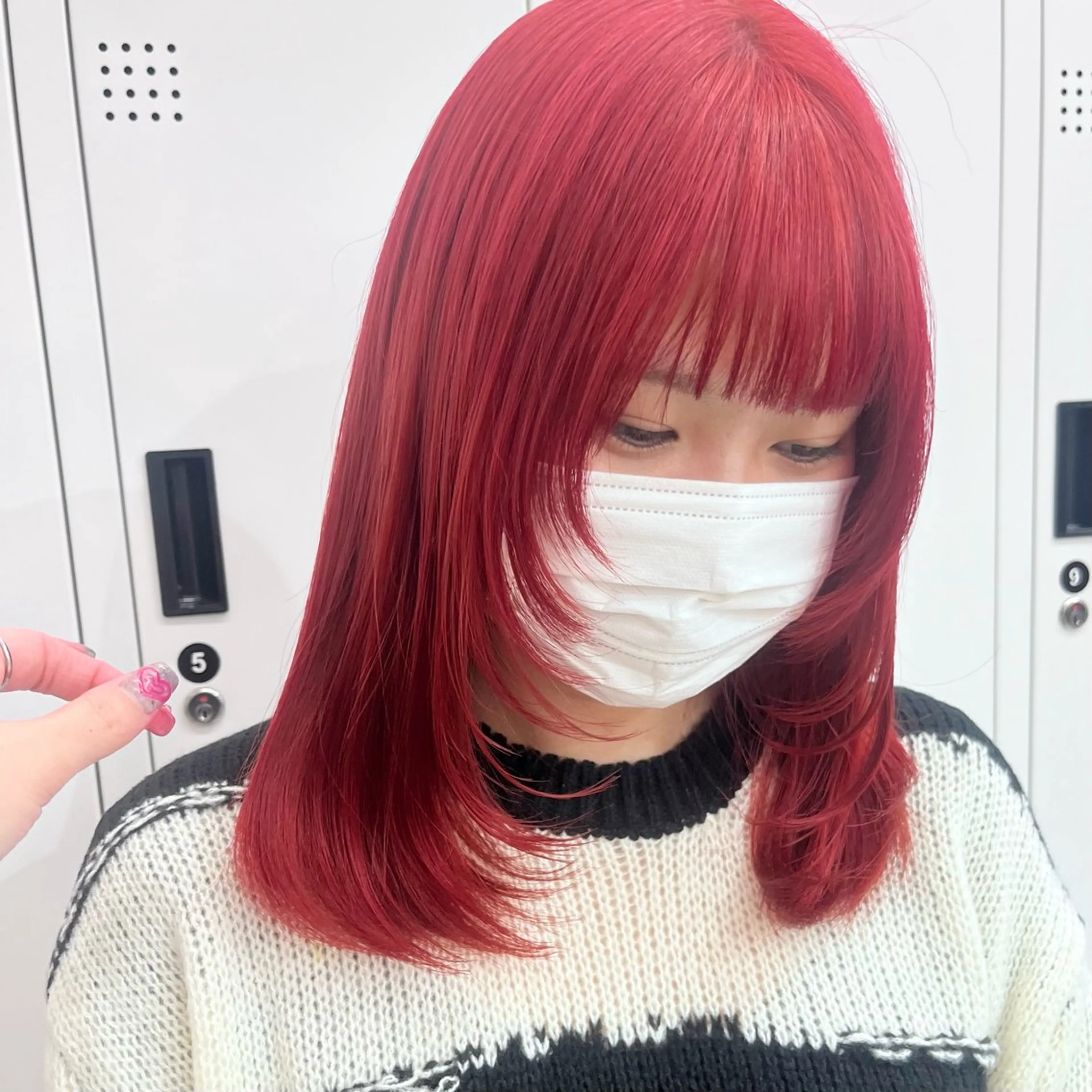 セミロング カラー ヘアアレンジ 🎀韓国ヘア🎀 𝐬𝐚𝐫𝐚🎀のヘアスタイル