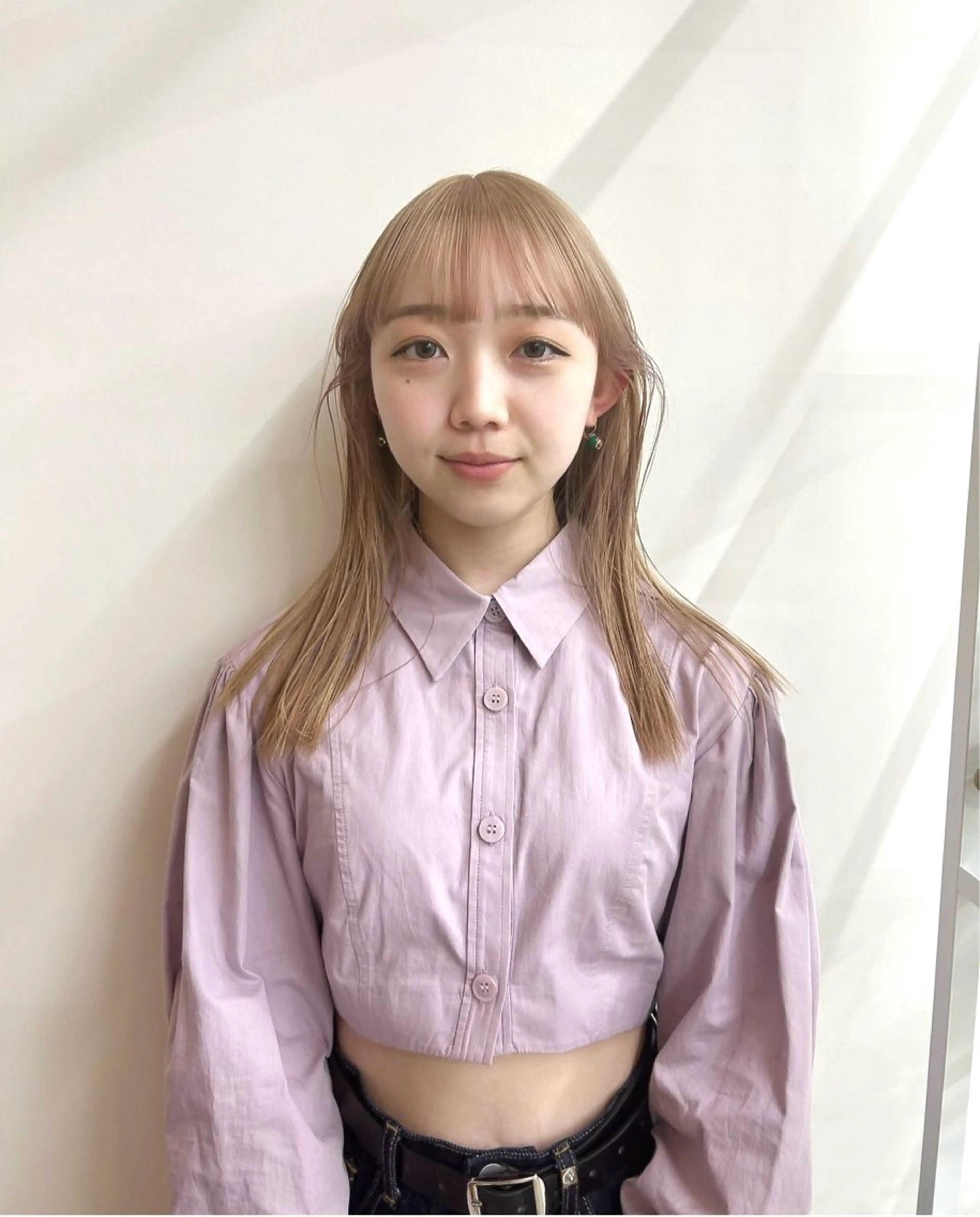 ロング カラー ヘアカラー トリートメント カットモデル/ ハイトーン/ゆうあのヘアスタイル