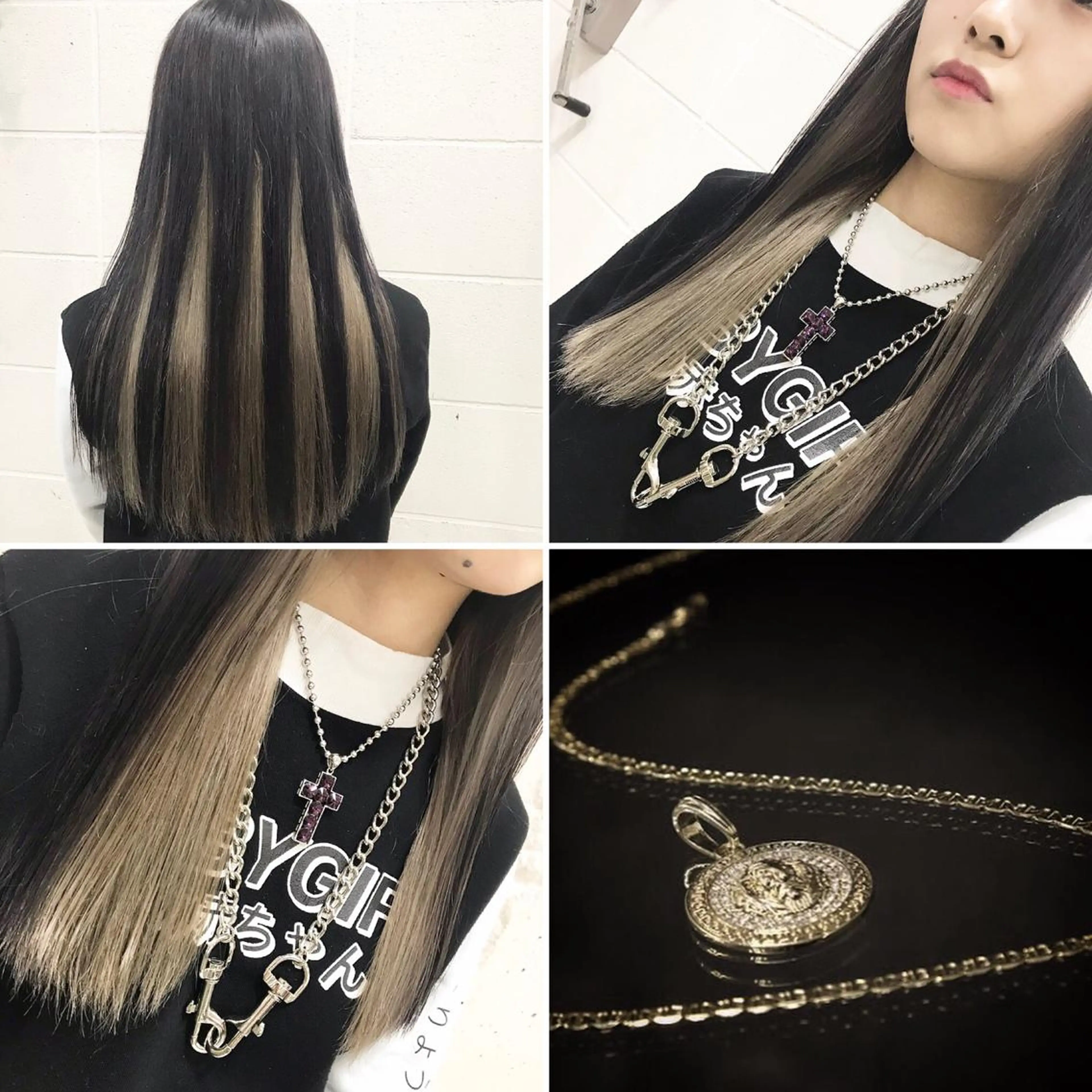 ロング カラー "PEPPU "所属・派手髪、ハイトーン ショートヘアShinのヘアスタイル