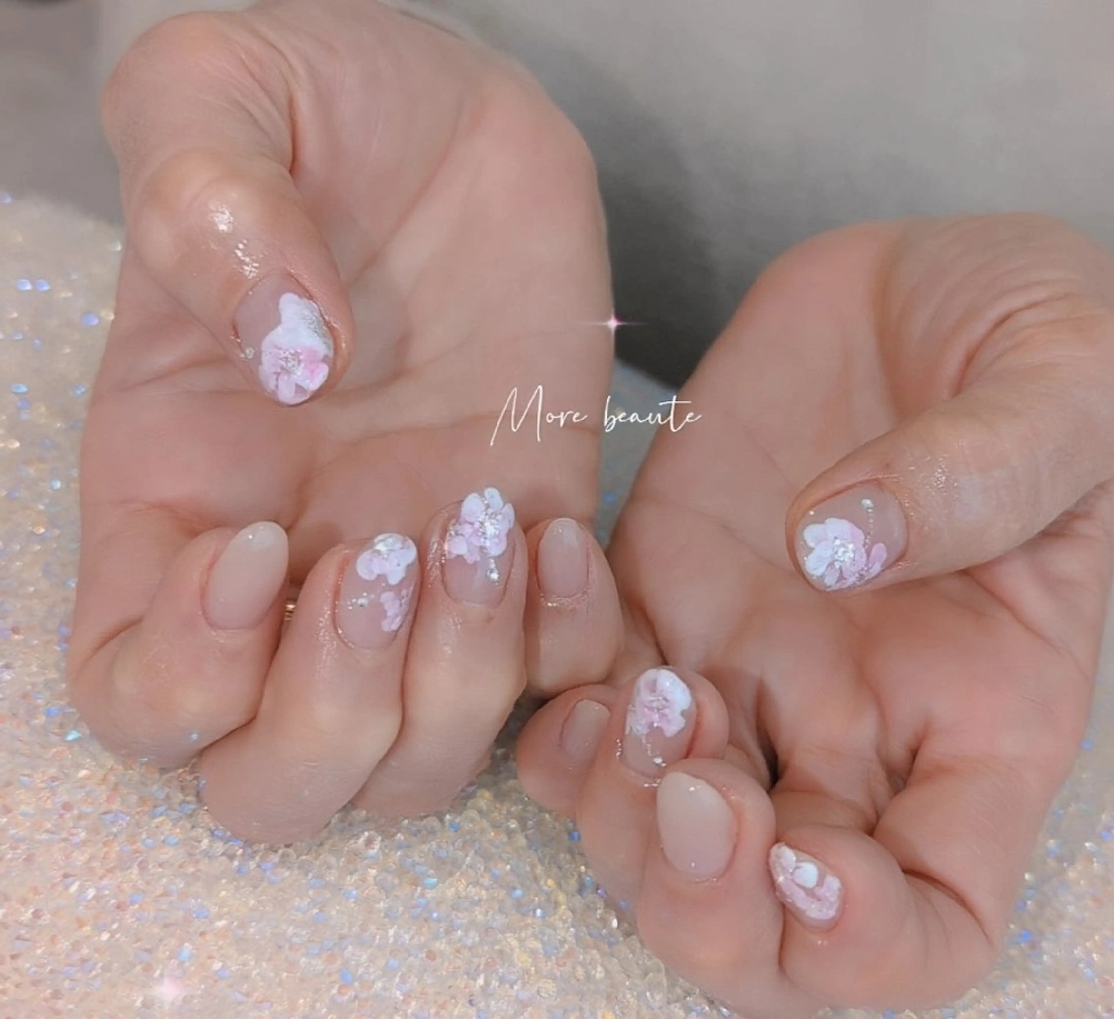 ネイル アートネイル ジェルネイル ハート 韓国ネイル マグネットネイル ハンドネイル I LOVE ME NAIL.｡.:*♡のネイルデザイン