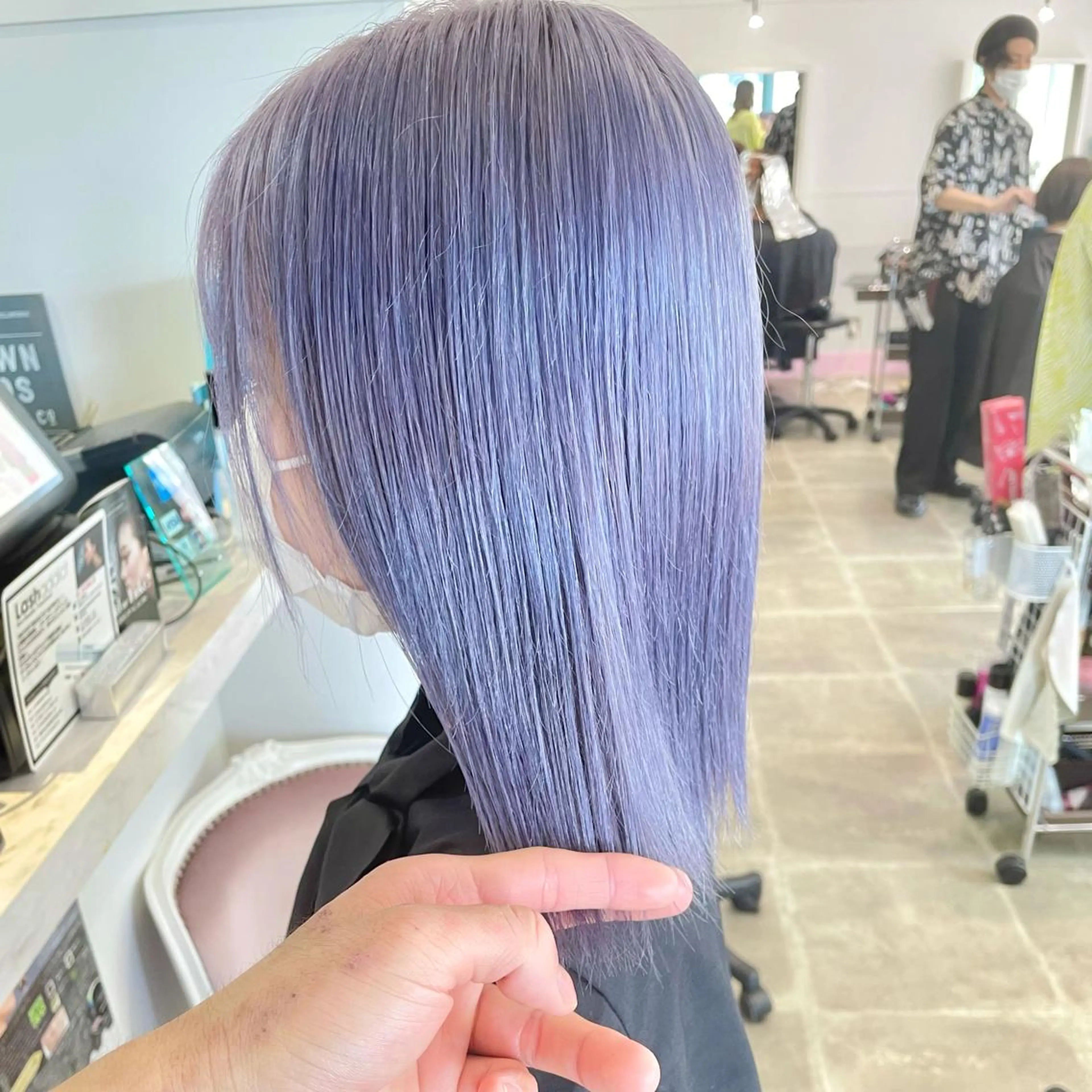 セミロング ヘアカラー トリートメント Lit所属・Lit.豊橋 夏目のヘアスタイル