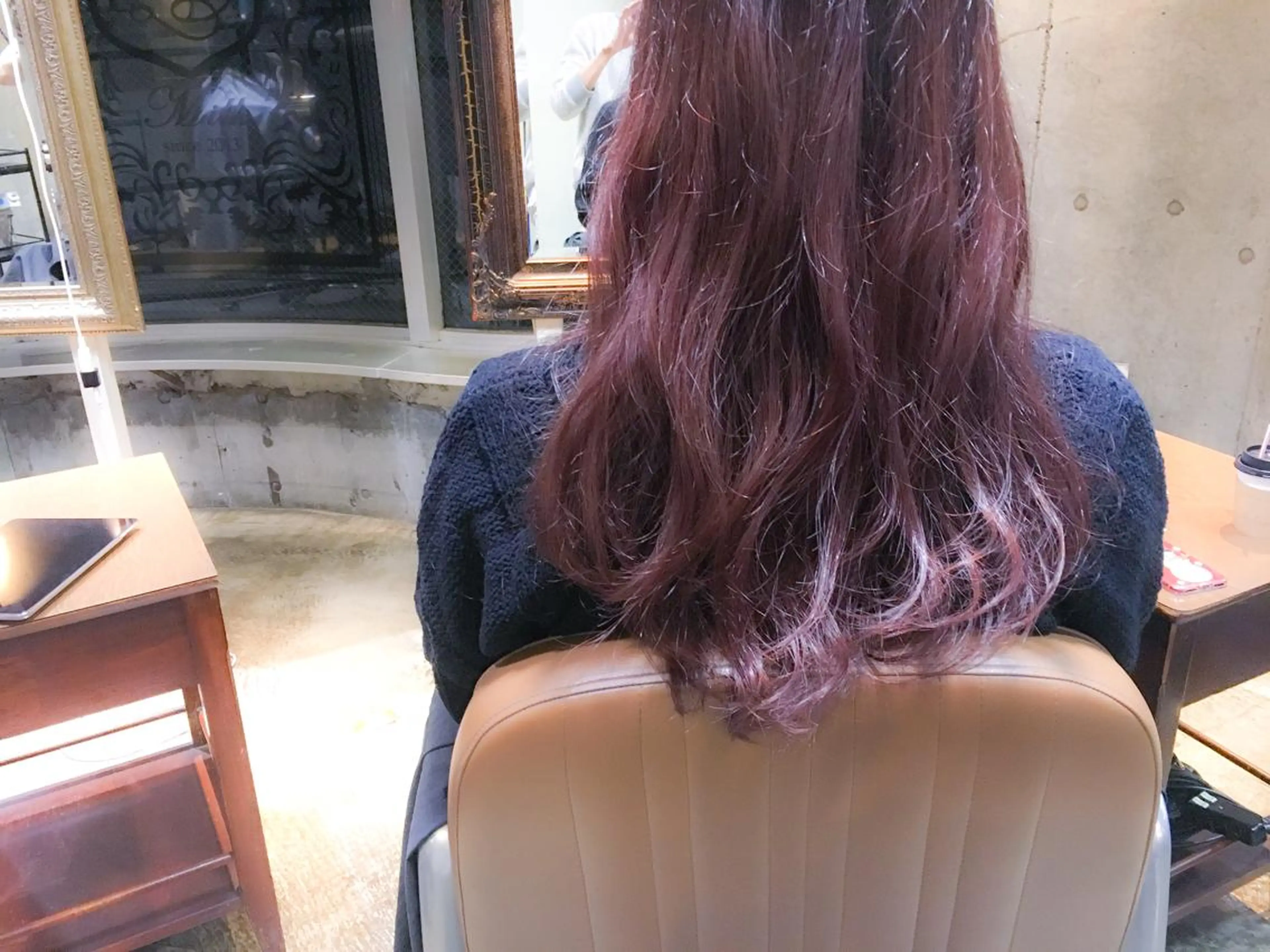 ロング カラー ラベンダーカラー ピンクカラー ピンクラベンダー 北條 優輝のヘアスタイル