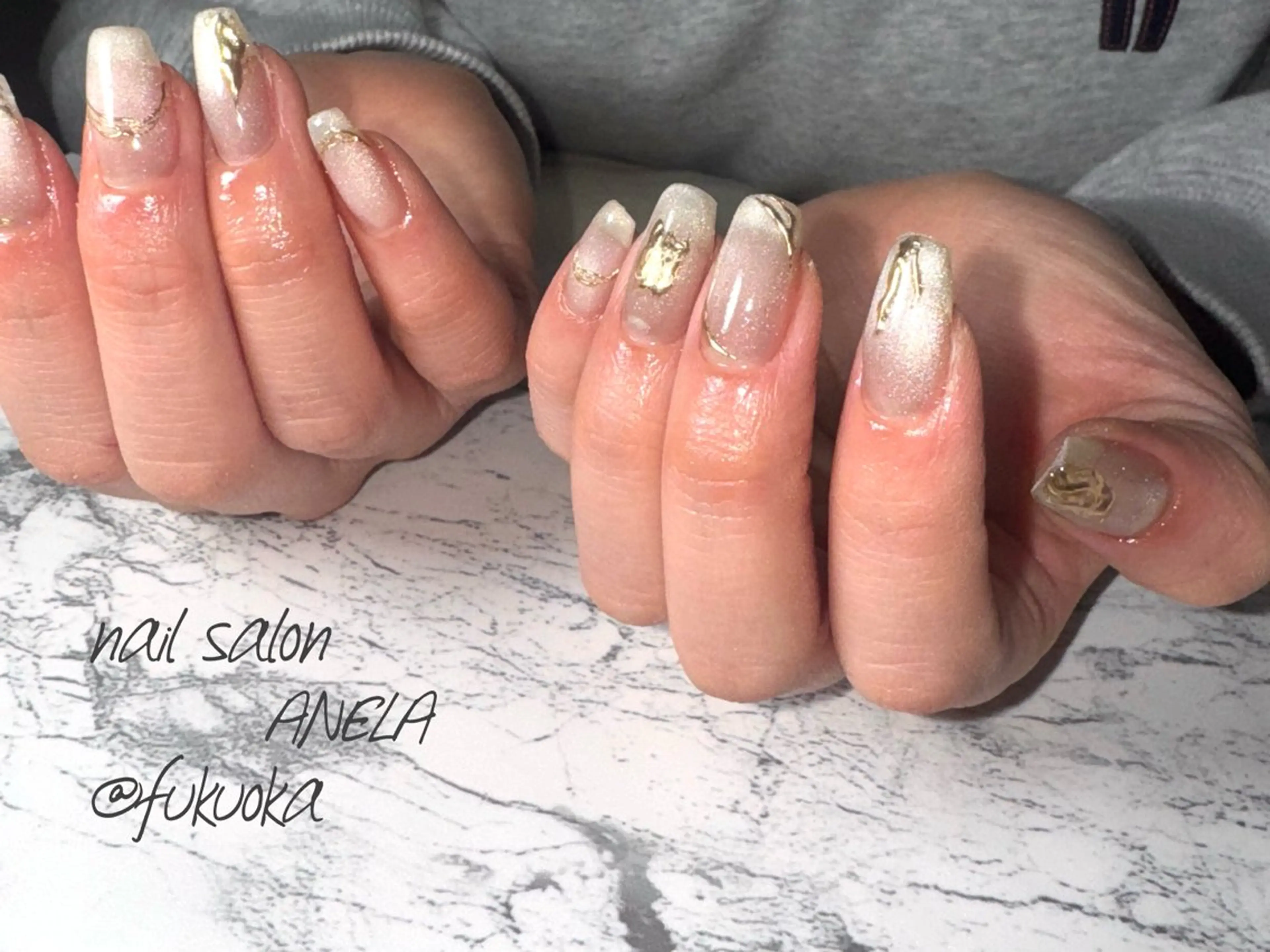 ネイル マグネットネイル ミラーネイル ニュアンスネイル ハンドネイル nail salon ANELA所属・nail salon ANELA mayaのネイルデザイン
