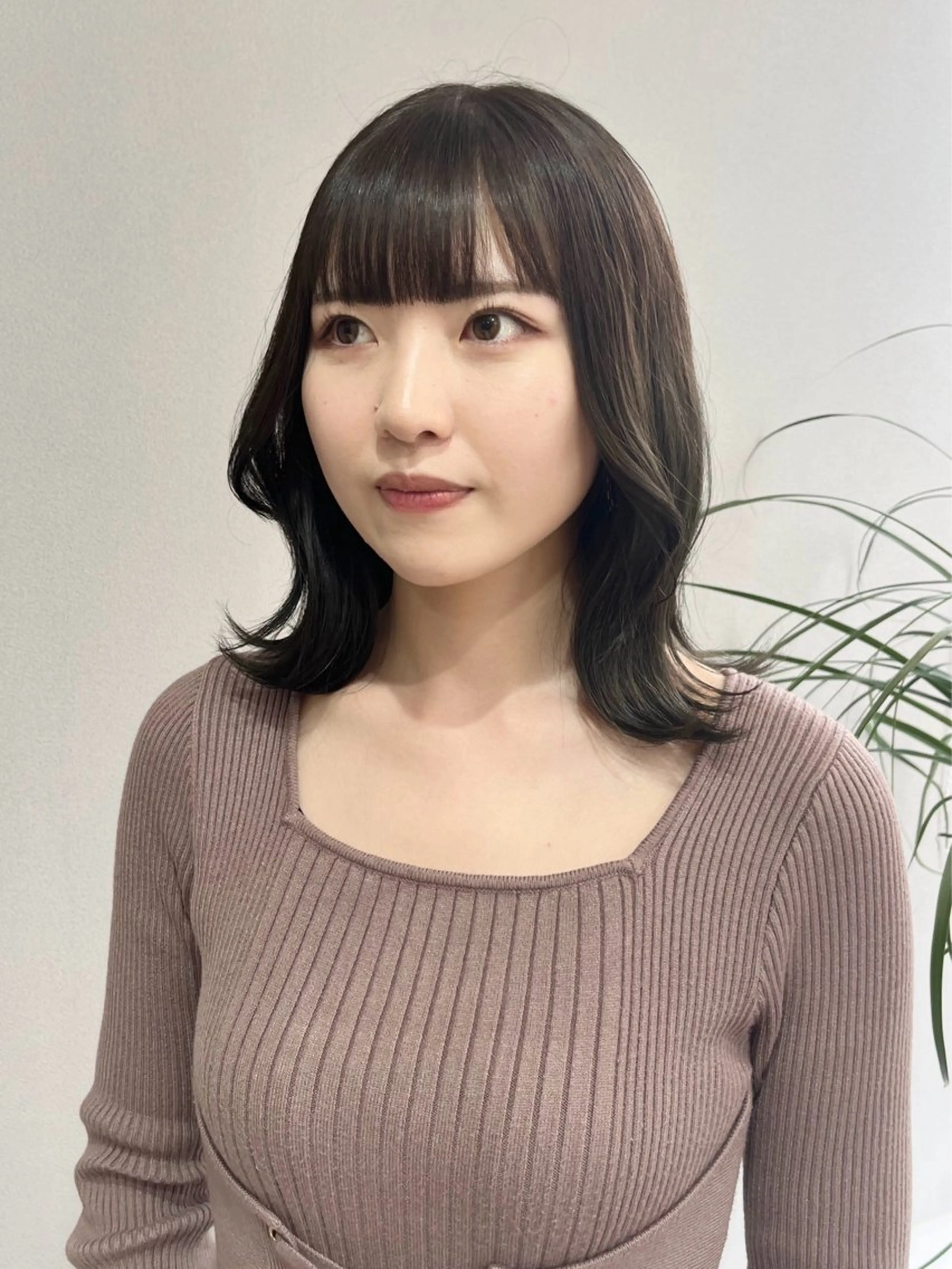 ミディアム くびれヘア 顔周りカット 似合わせカット 仙台/駅近/ AUTHEN/アンズのヘアスタイル