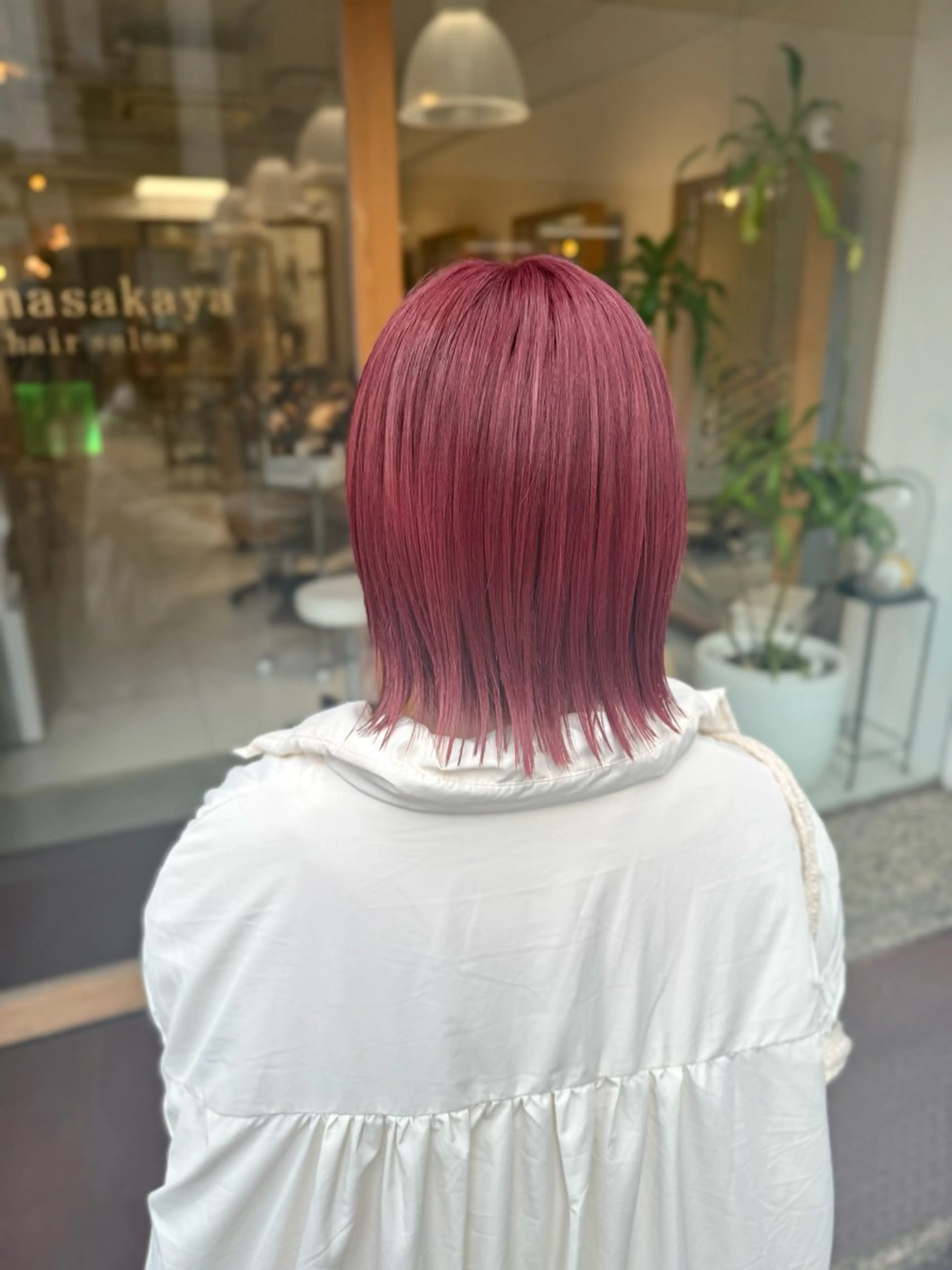 ミディアム カラー ヘアカラー 安永 涼のヘアスタイル