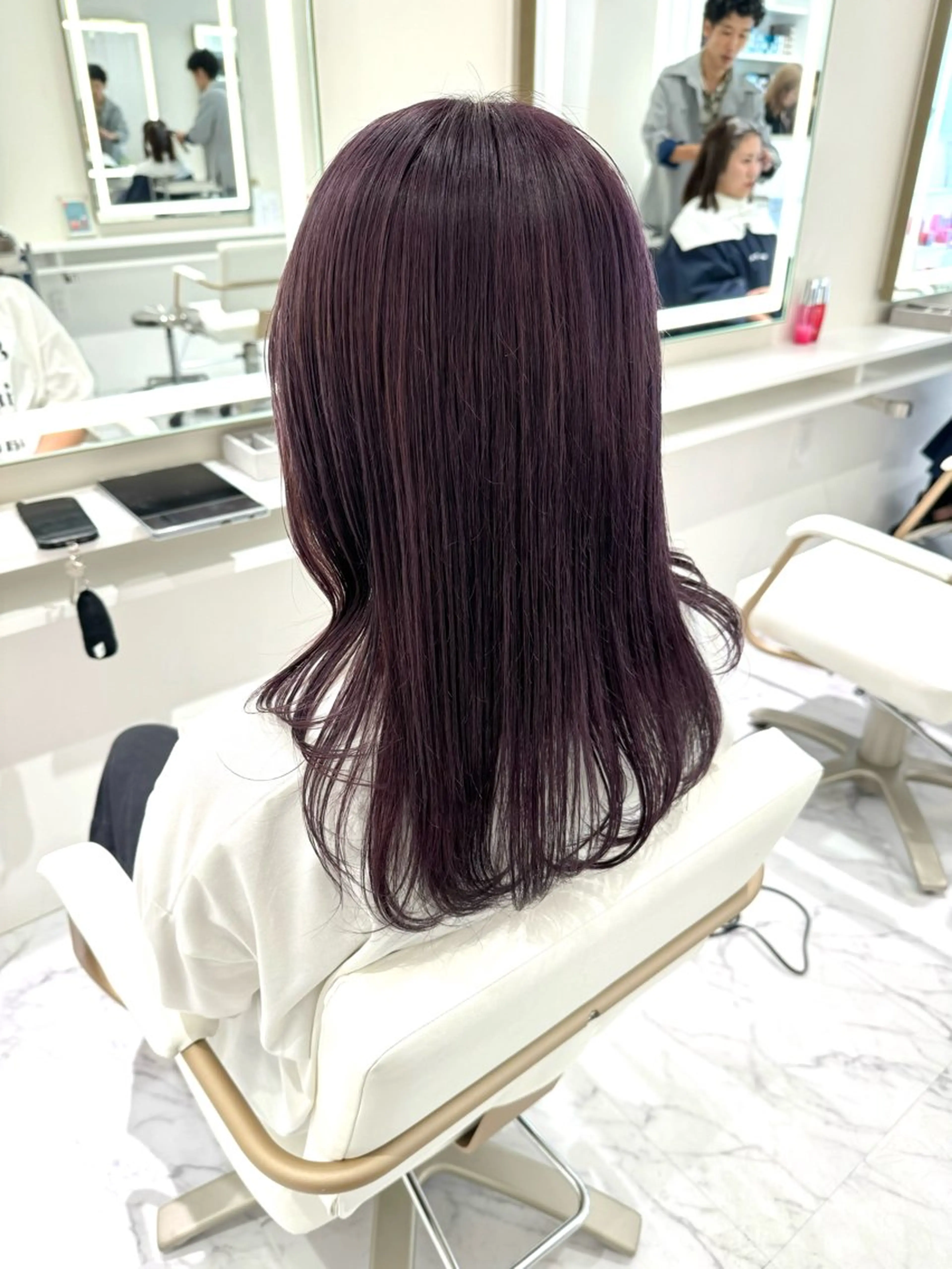 ロング カラー ヘアカラー ParveMix🍀 藤原愛未のヘアスタイル