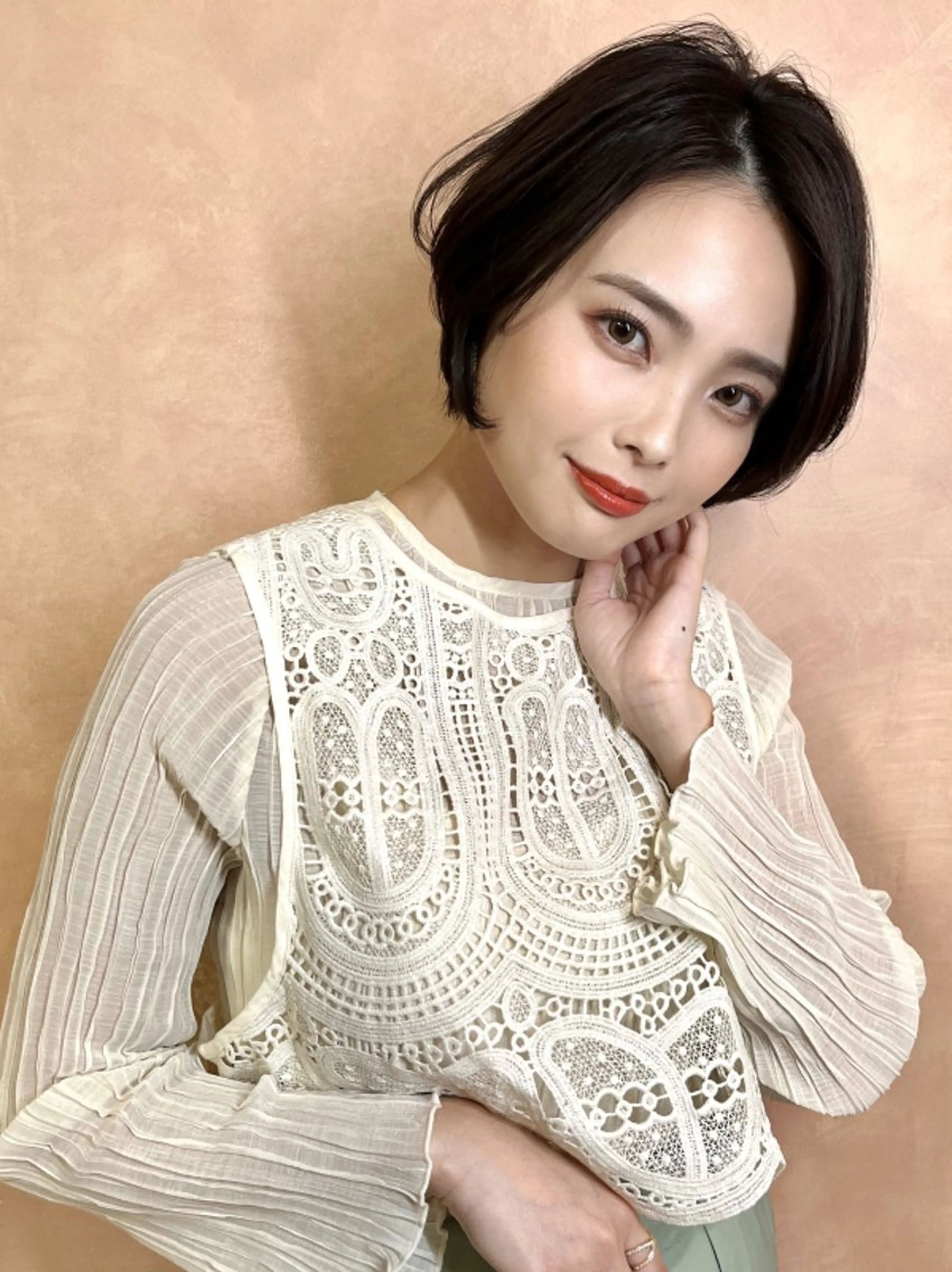 ショート 山口大翔 メンズバレイヤージュのヘアスタイル