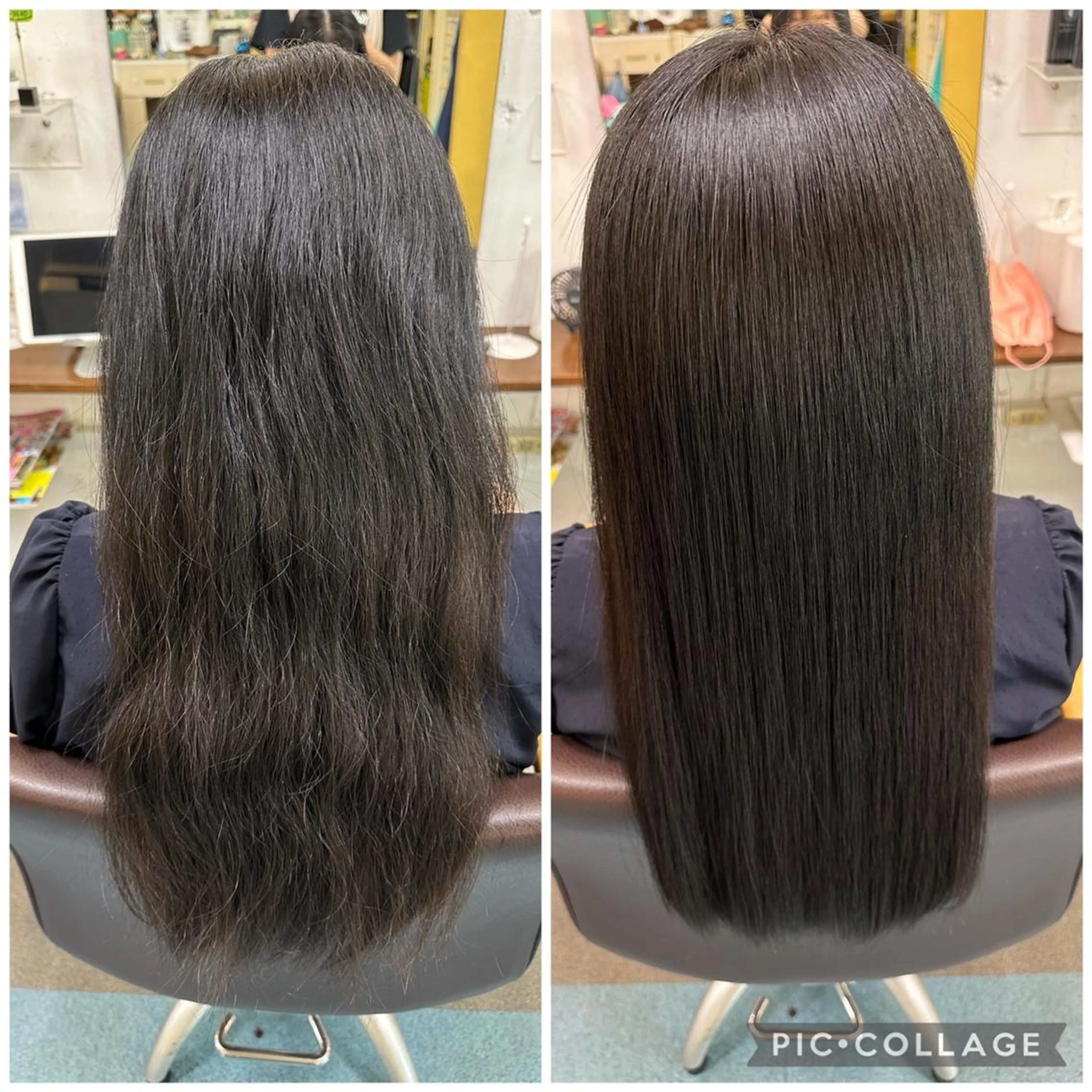 セミロング 髪質改善 根本 愛優のヘアスタイル