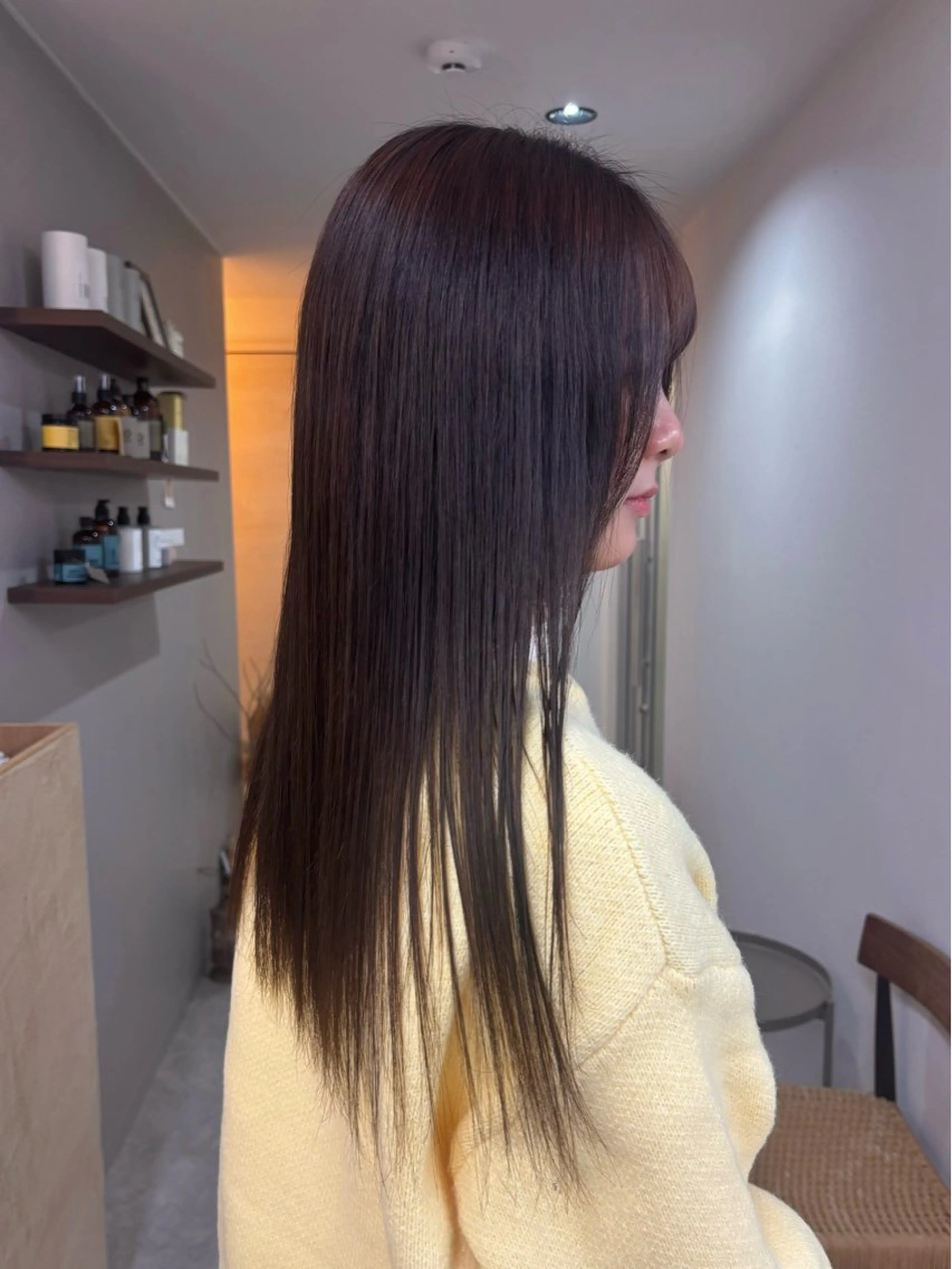 ロング 縮毛矯正 縮毛矯正 權軒 真尋のヘアスタイル