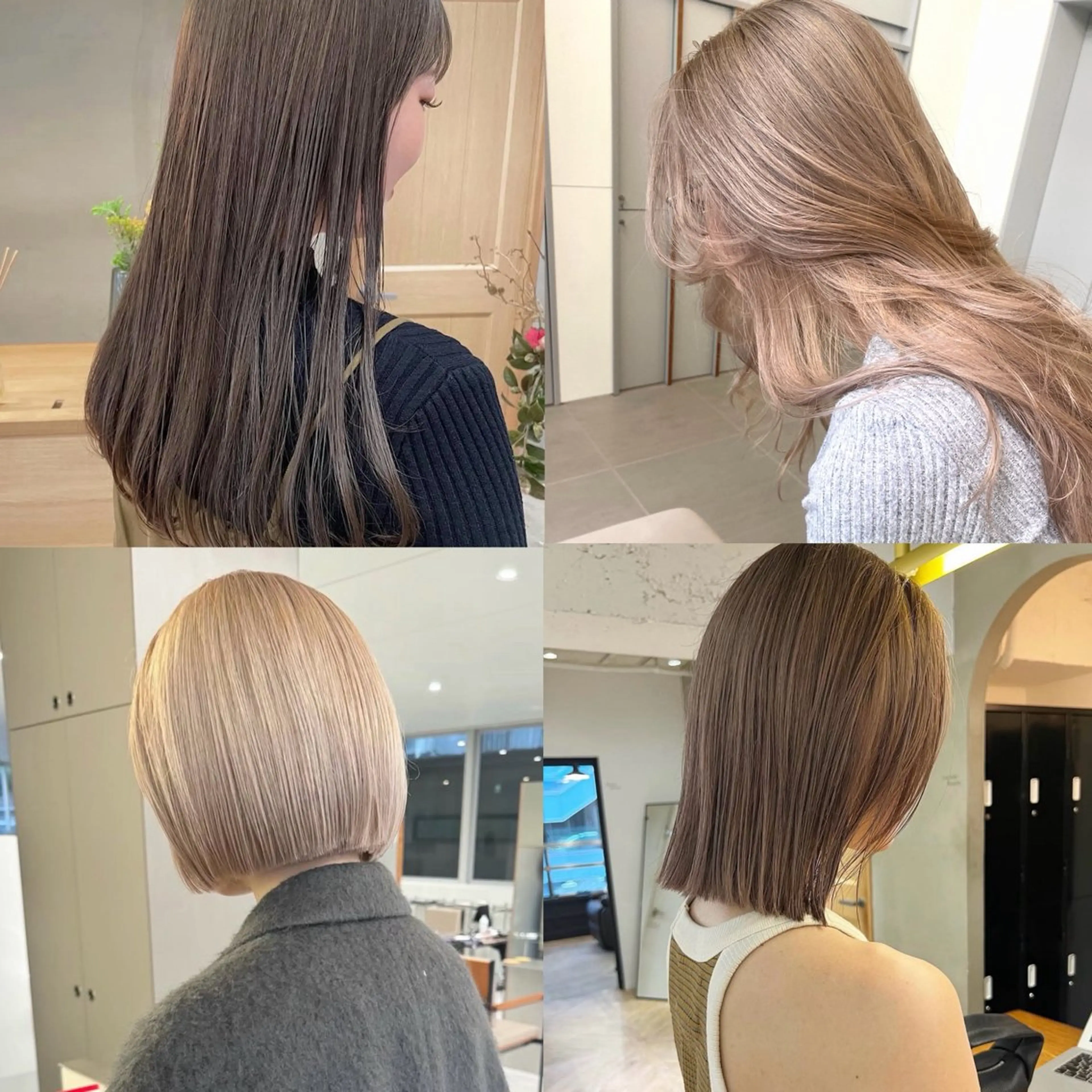 ミディアム カラー ベージュカラー 透明感カラー ダブルカラー ハイトーンカラー ヘアカラー ハイトーン大得意 ×レイヤー🌜aiのヘアスタイル