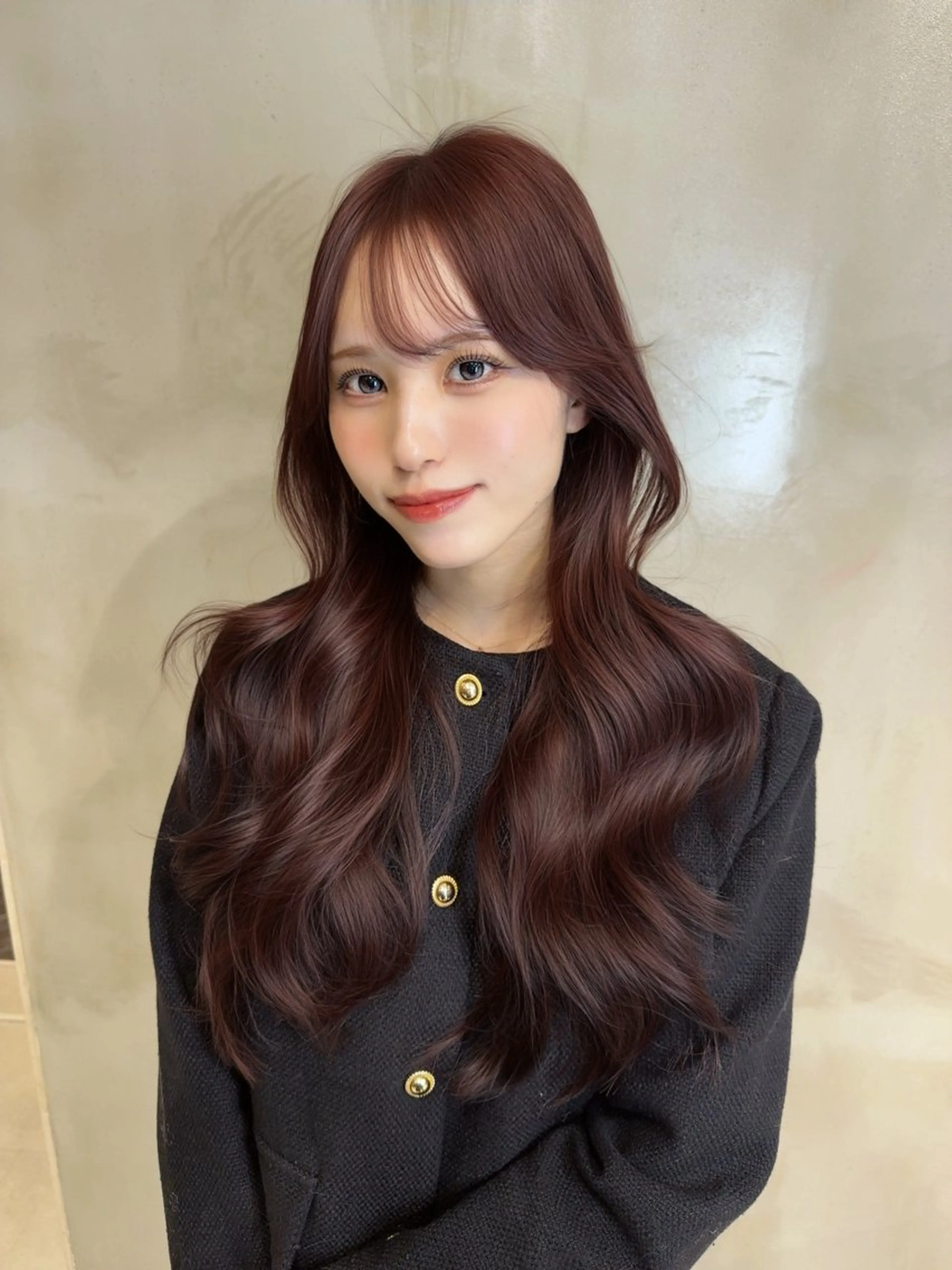 ロング カット ヘアカラー 韓国ヘア🇰🇷 YURIYAのヘアスタイル