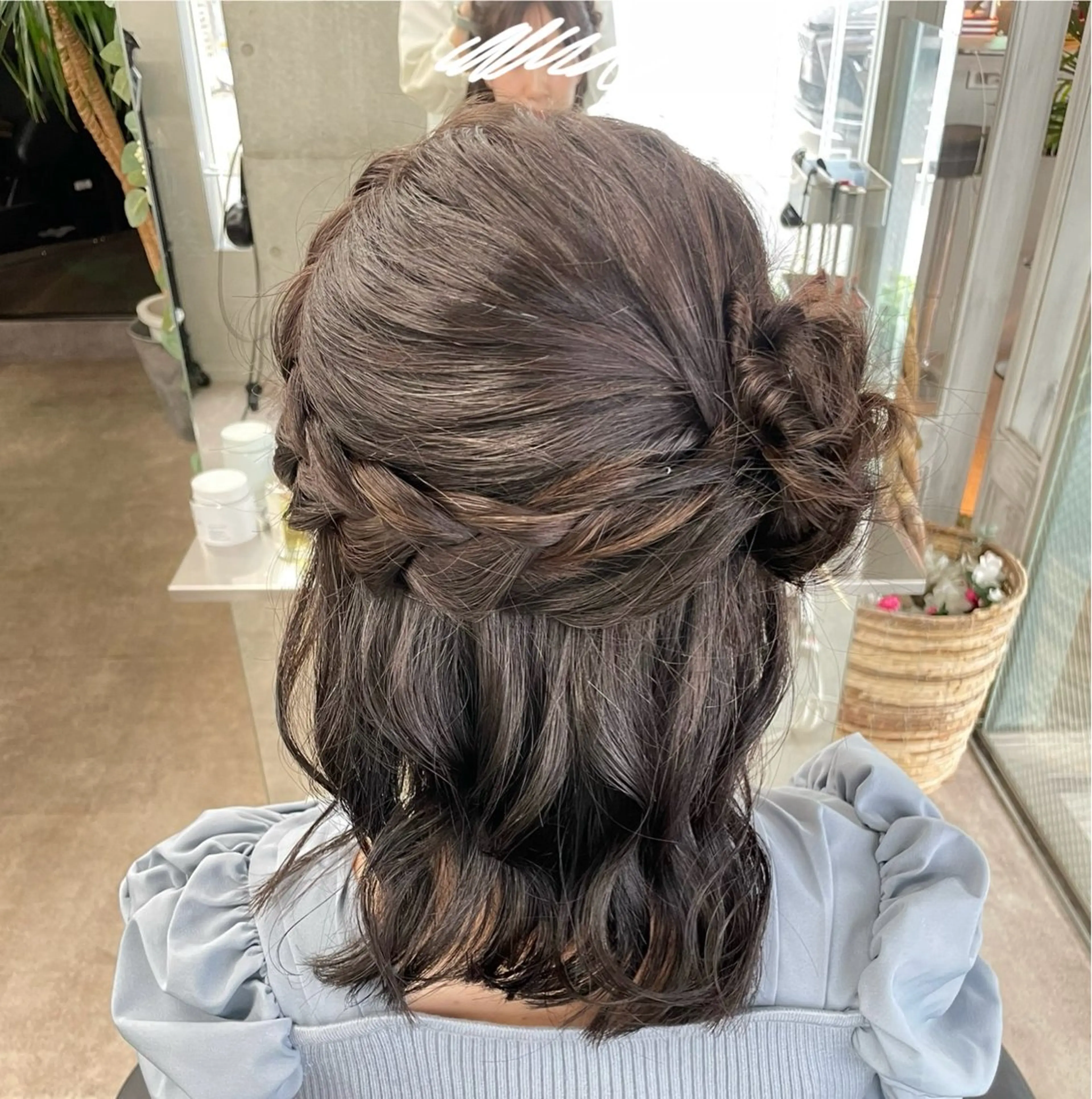 ヘアアレンジ ヘアセット 速水 ゆきののヘアスタイル