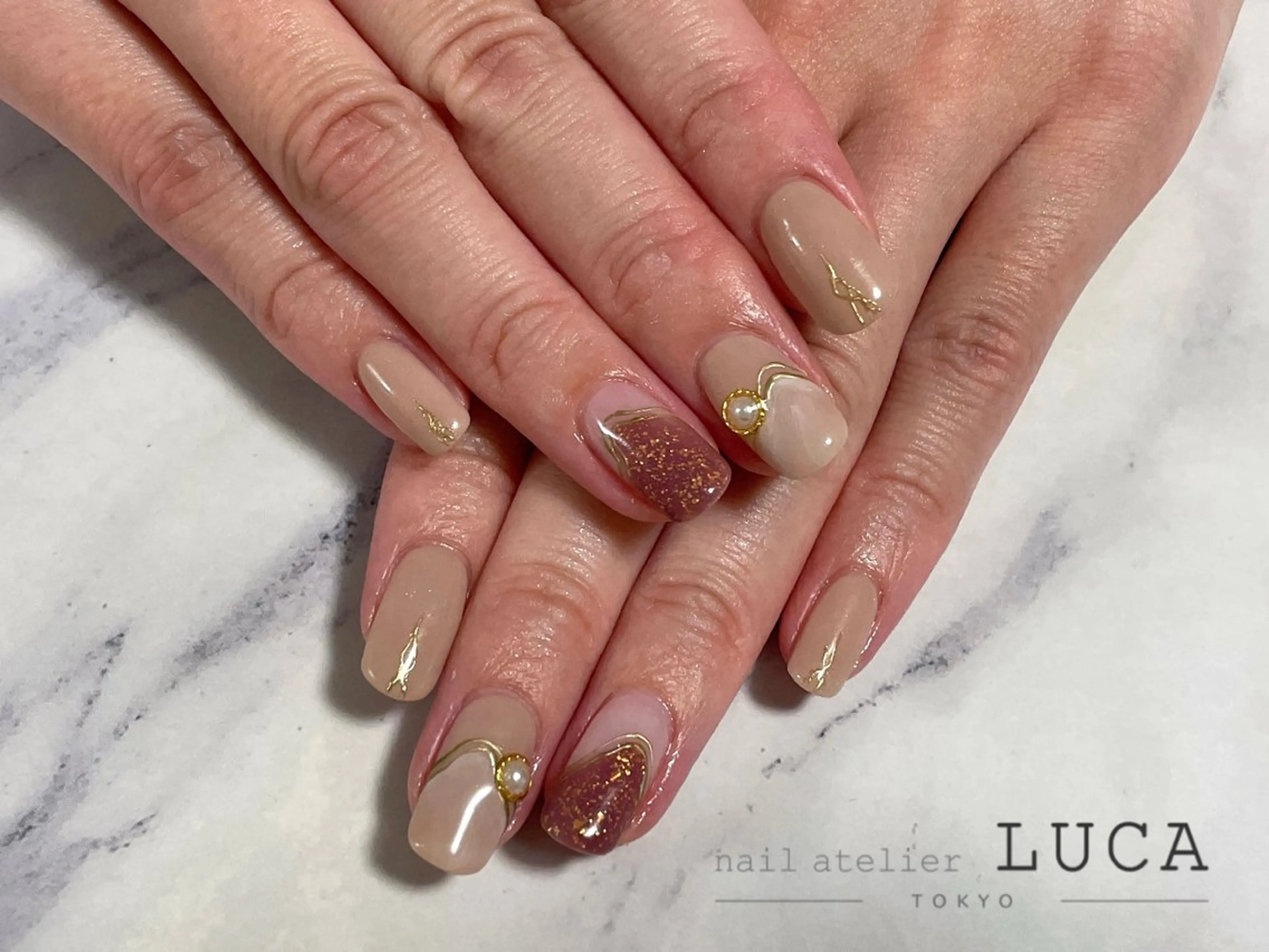 ネイル フレンチネイル ジェルネイル パラジェル ネイルアトリエルカ 米原のネイルデザイン