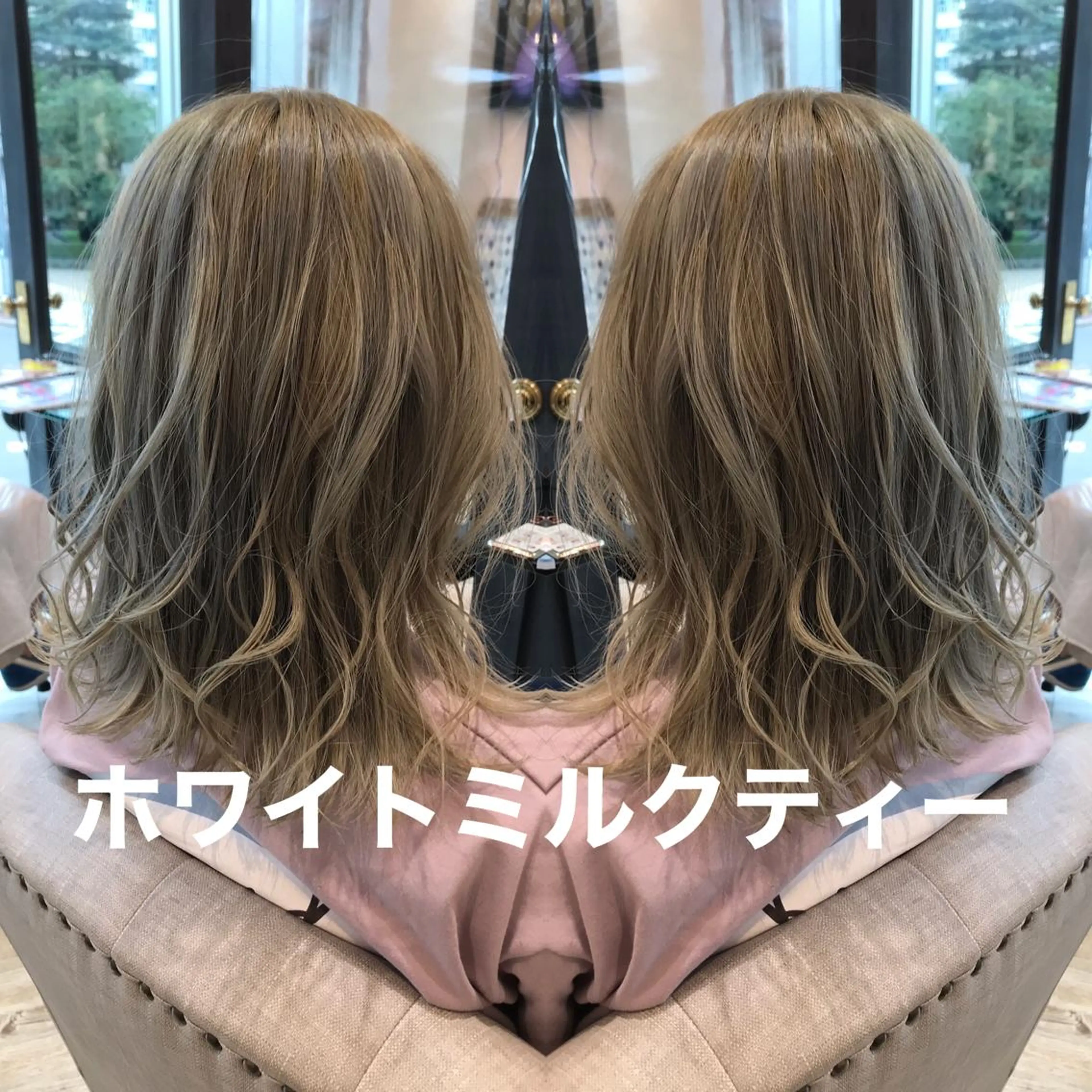 ミディアム カラー ヘアアレンジ ヘアカラー トリートメント レイヤーカット No.1赤池宏隆のヘアスタイル
