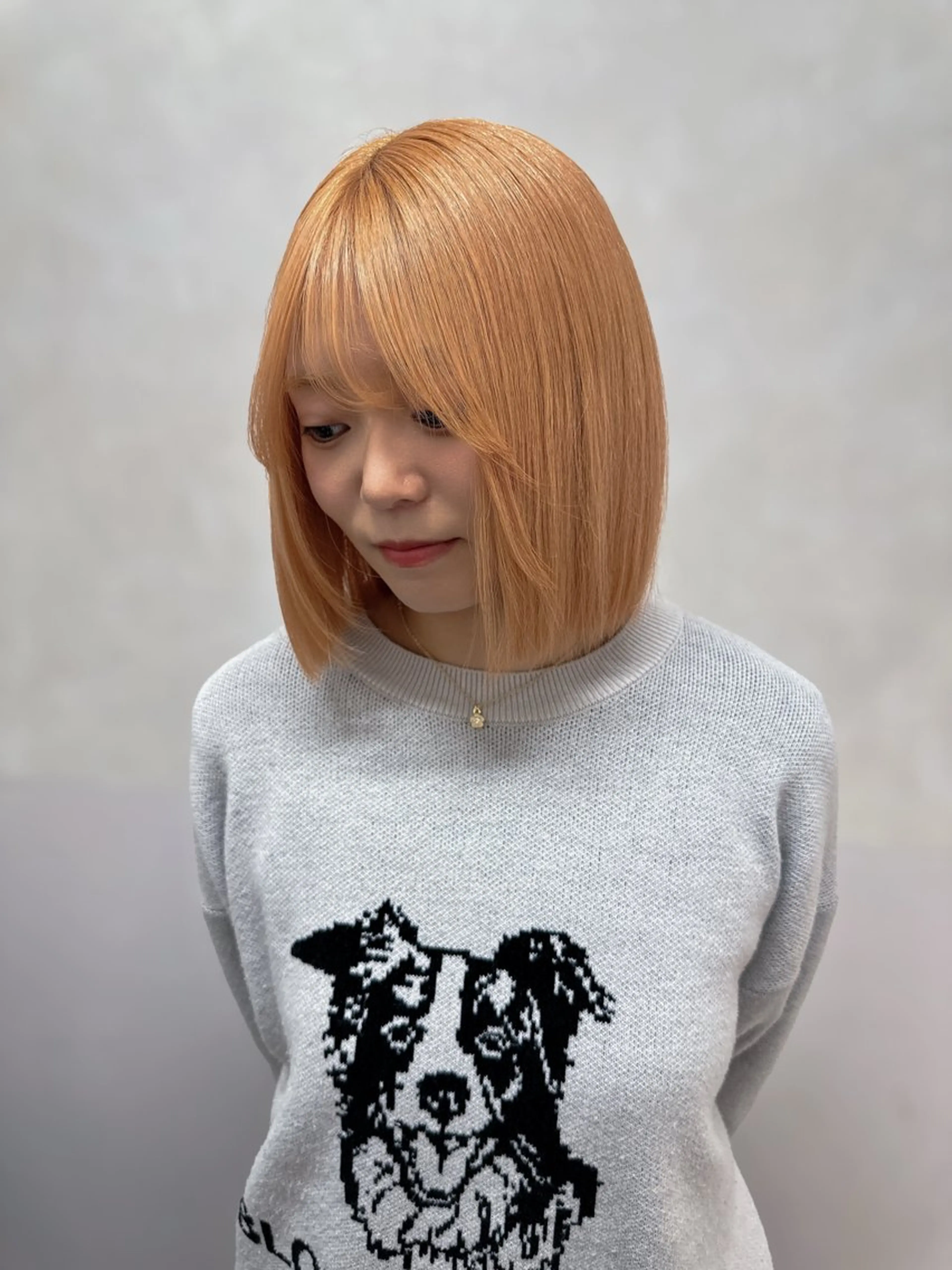 ミディアム カラー SALOWIN栄三丁目店所属・ハイトーン/ 縮毛矯正のヘアスタイル