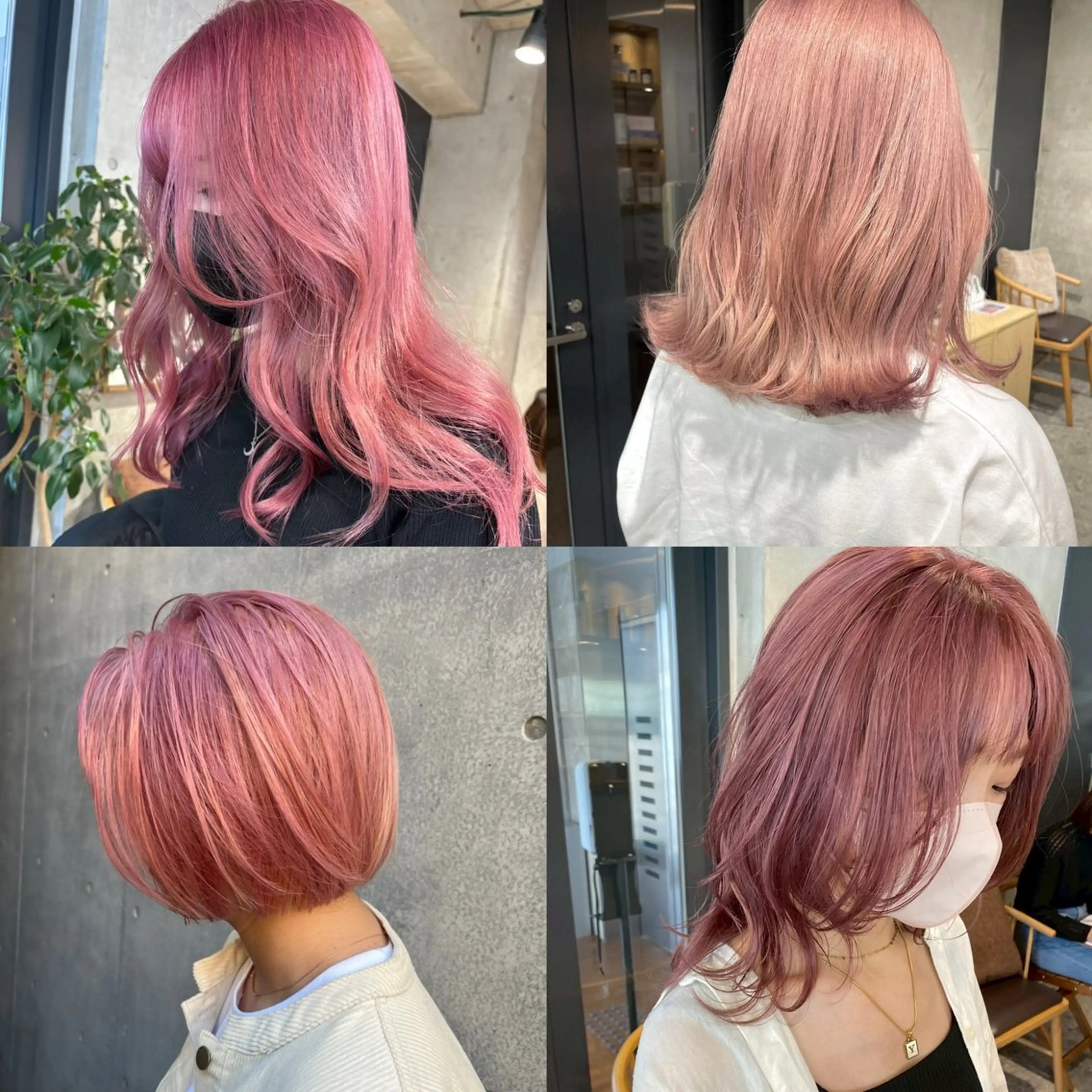 カラー ピンクカラー ヘアカラー 🍎暖色ダブルカラー 🍎KUREA🍎のヘアスタイル