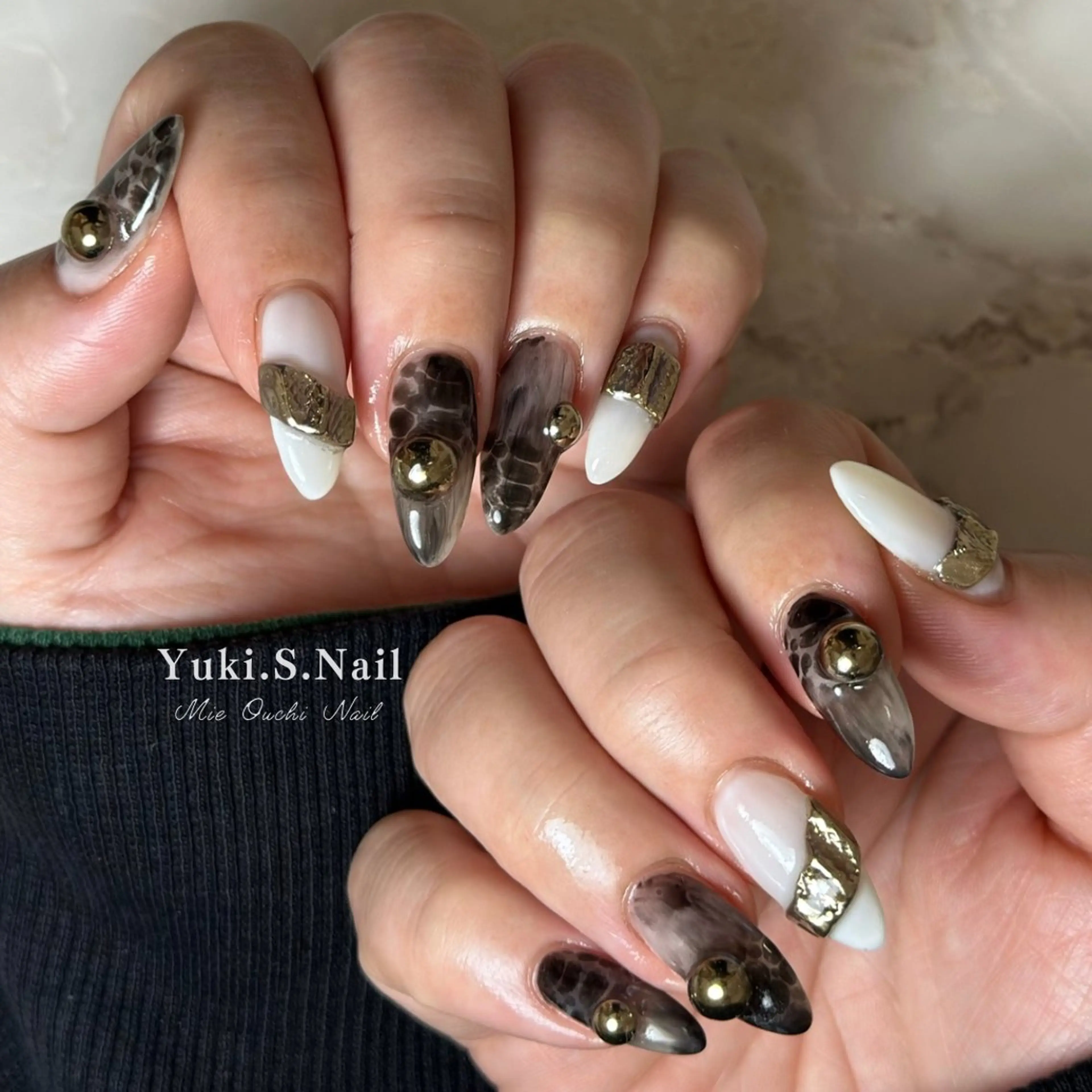 ロング ハンドネイル Yuki S.Nailのネイルデザイン