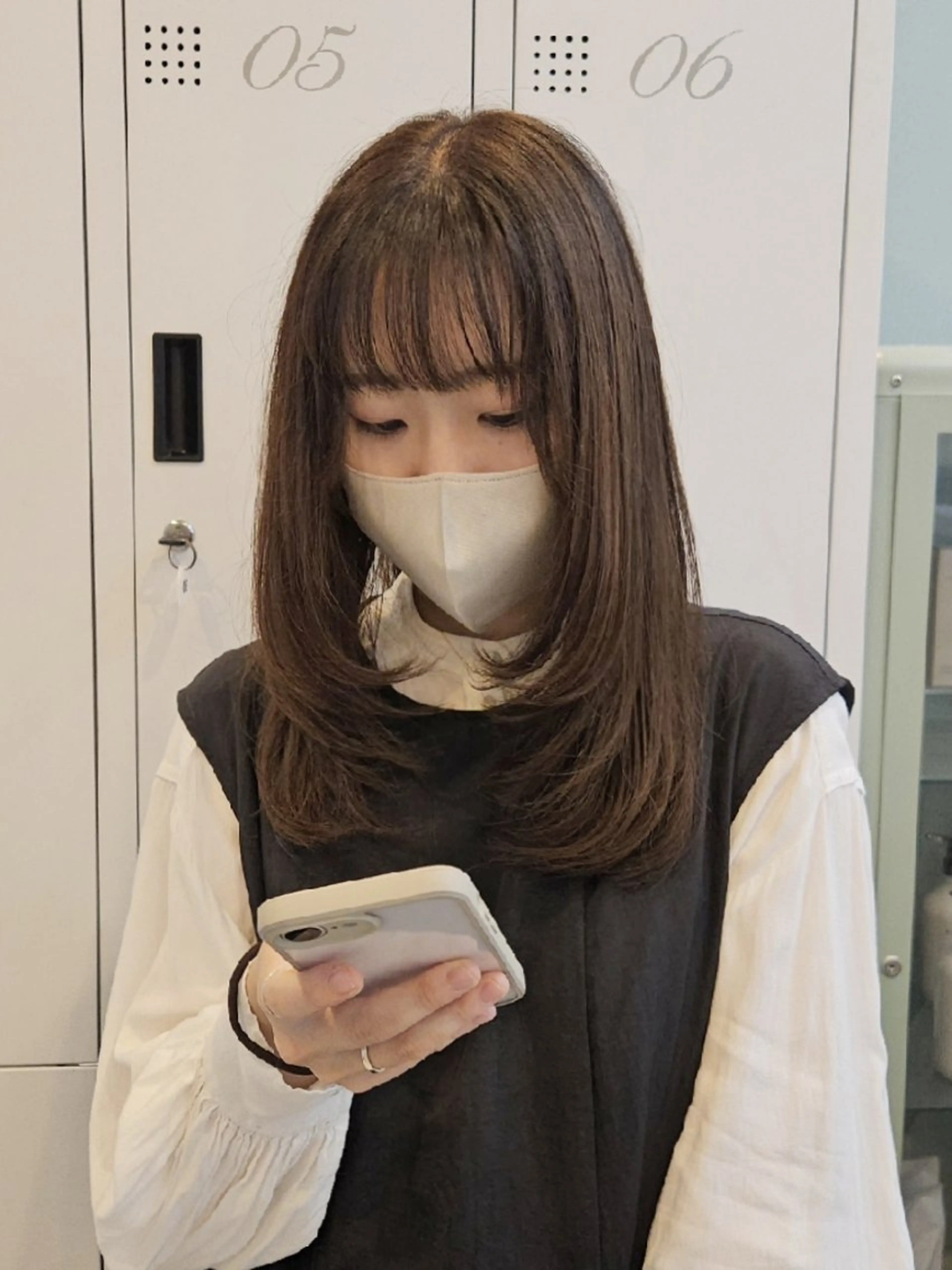 セミロング カラー 韓国風ヘア レイヤーカット カット ヘアカラー トリートメント ミク🇰🇷 /Agu hairのヘアスタイル