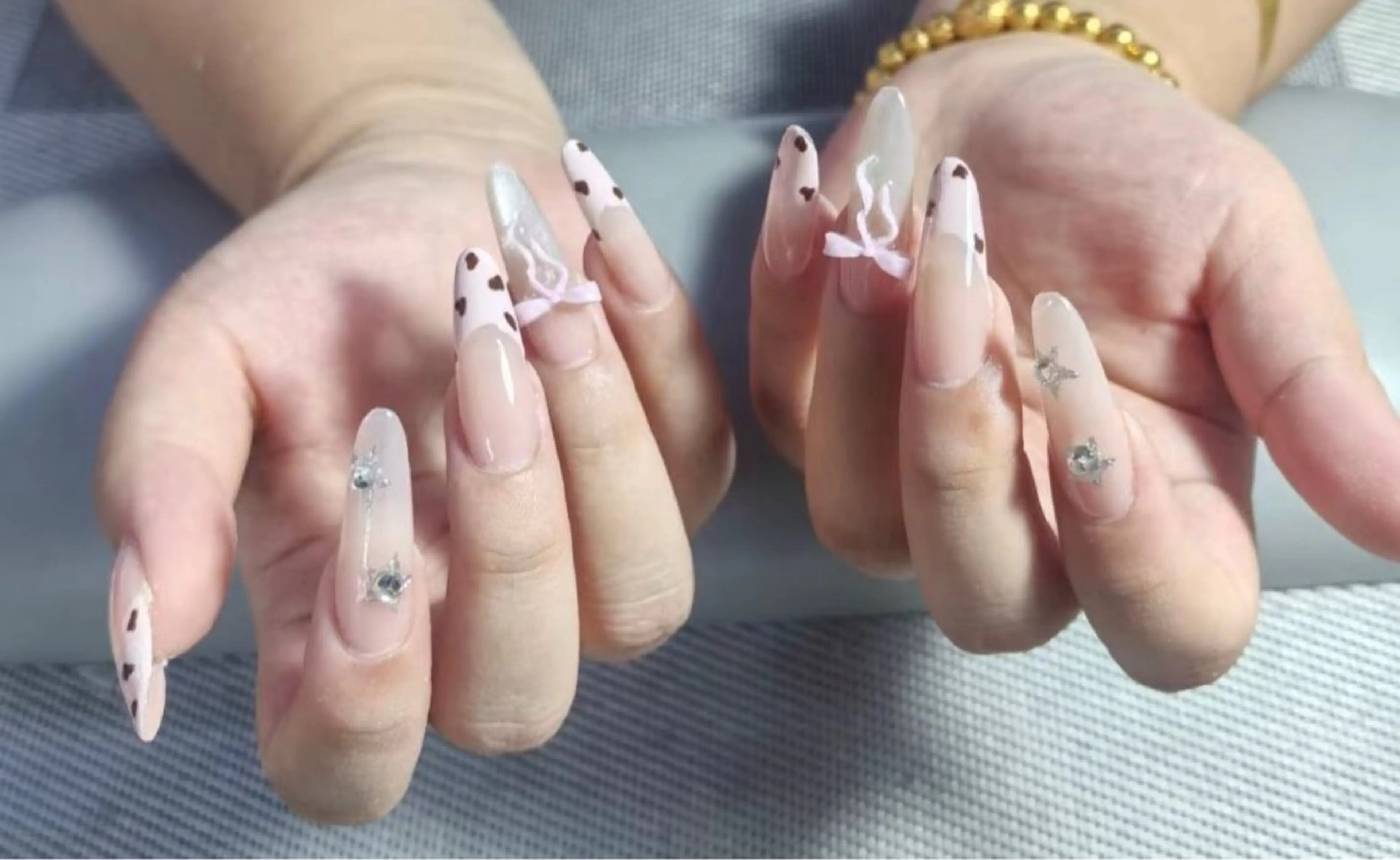 ネイル アートネイル フレンチネイル ジェルネイル リボン シンプルネイル MIYUKI Salonのネイルデザイン